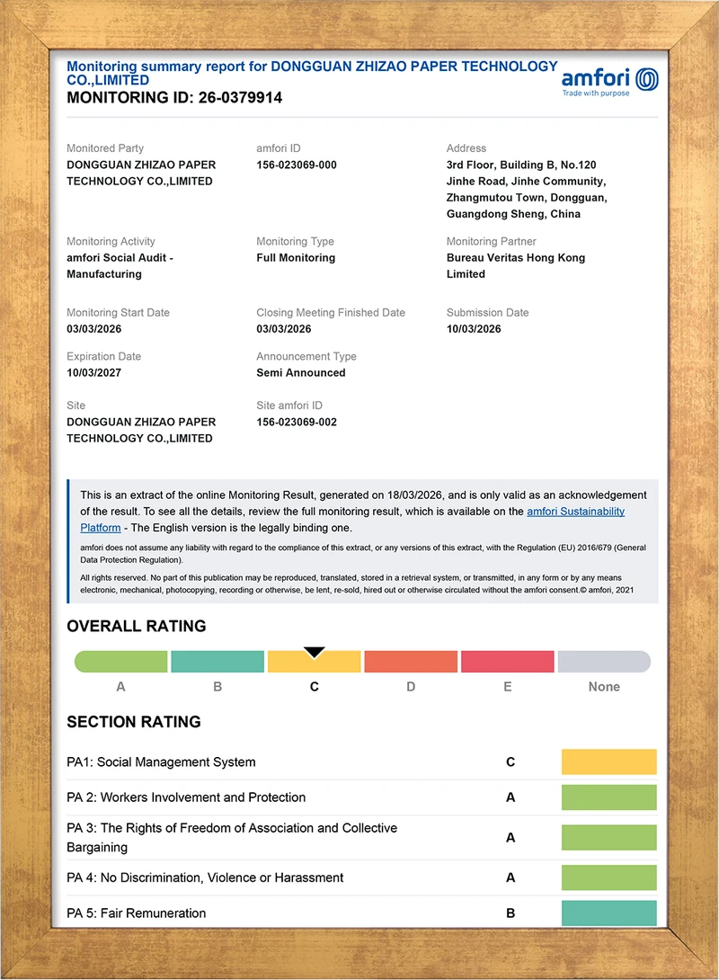 Zhizao BSCI monitoring summary report