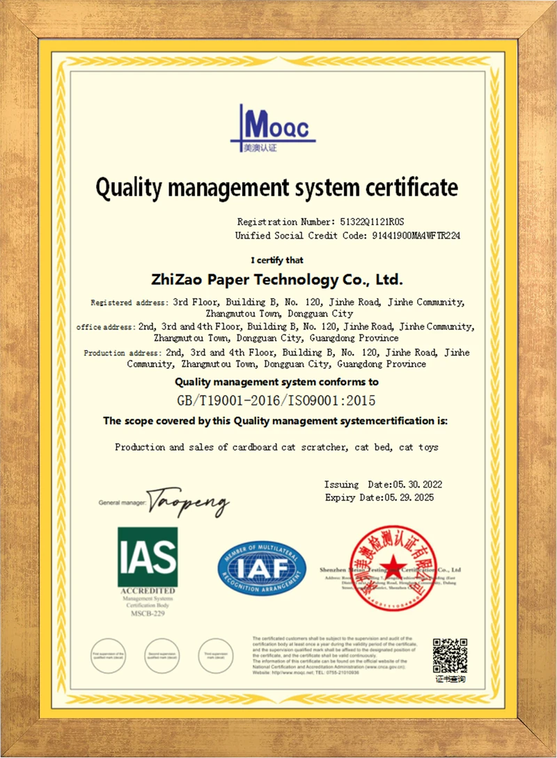 Zhizao ISO certificate