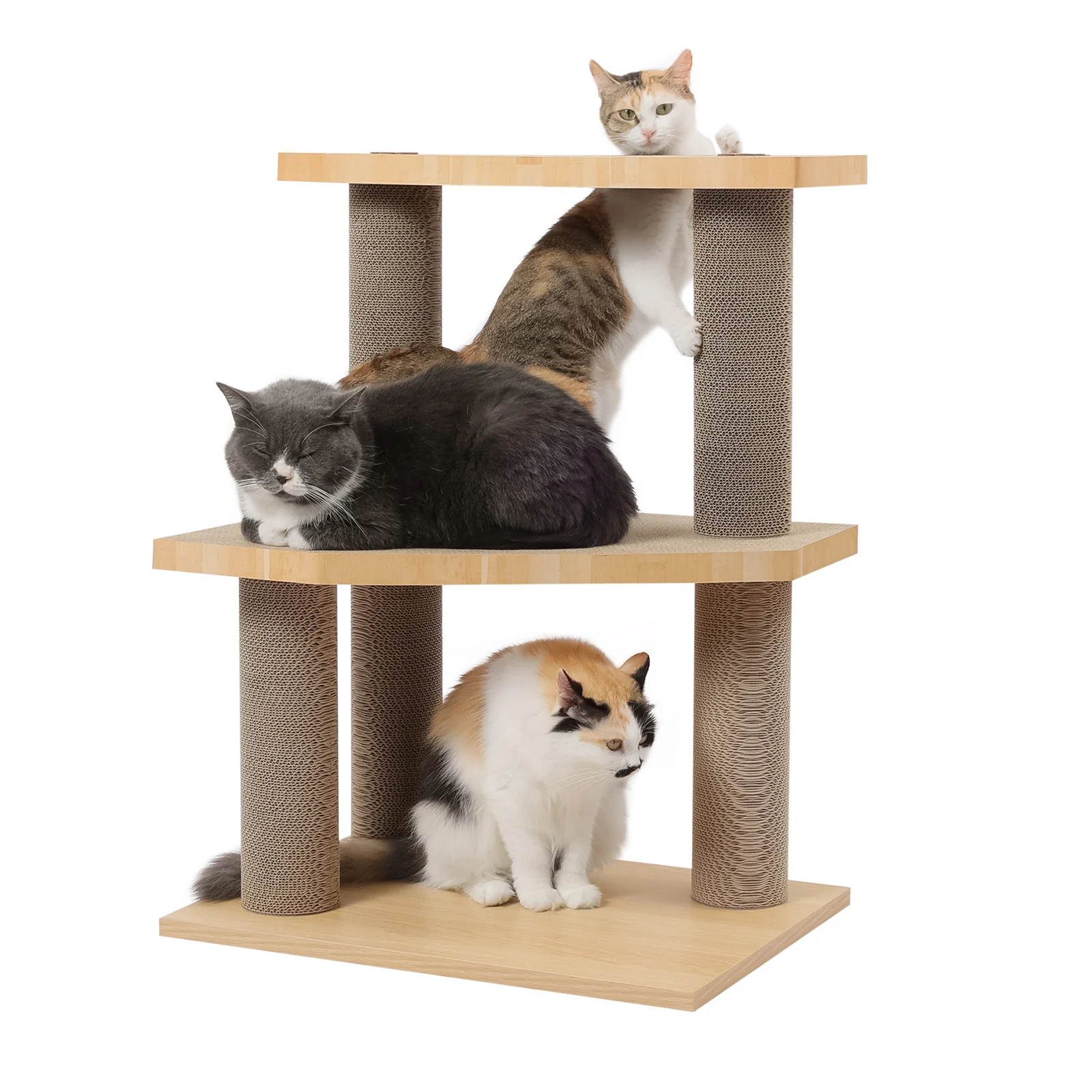 multi level cat tree corrugated cardboard cat tree view 07 01