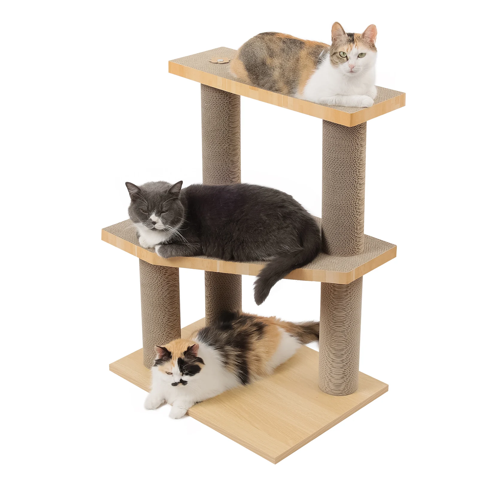 multi level cat tree corrugated cardboard cat tree view 09 01