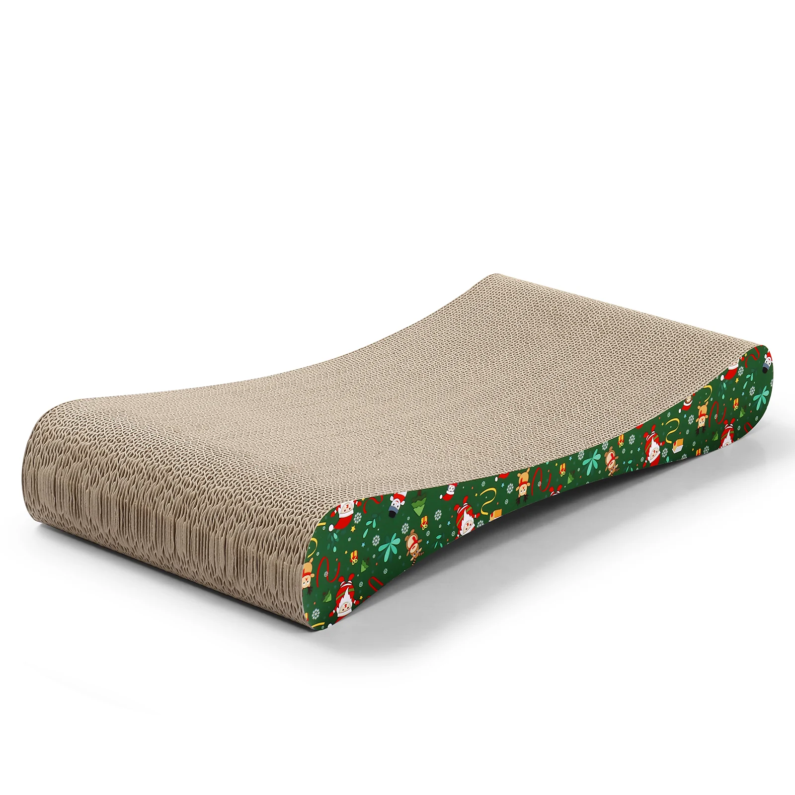 christmas flat cat scratcher christmas corrugated cardboard cat scratcher view 01 01