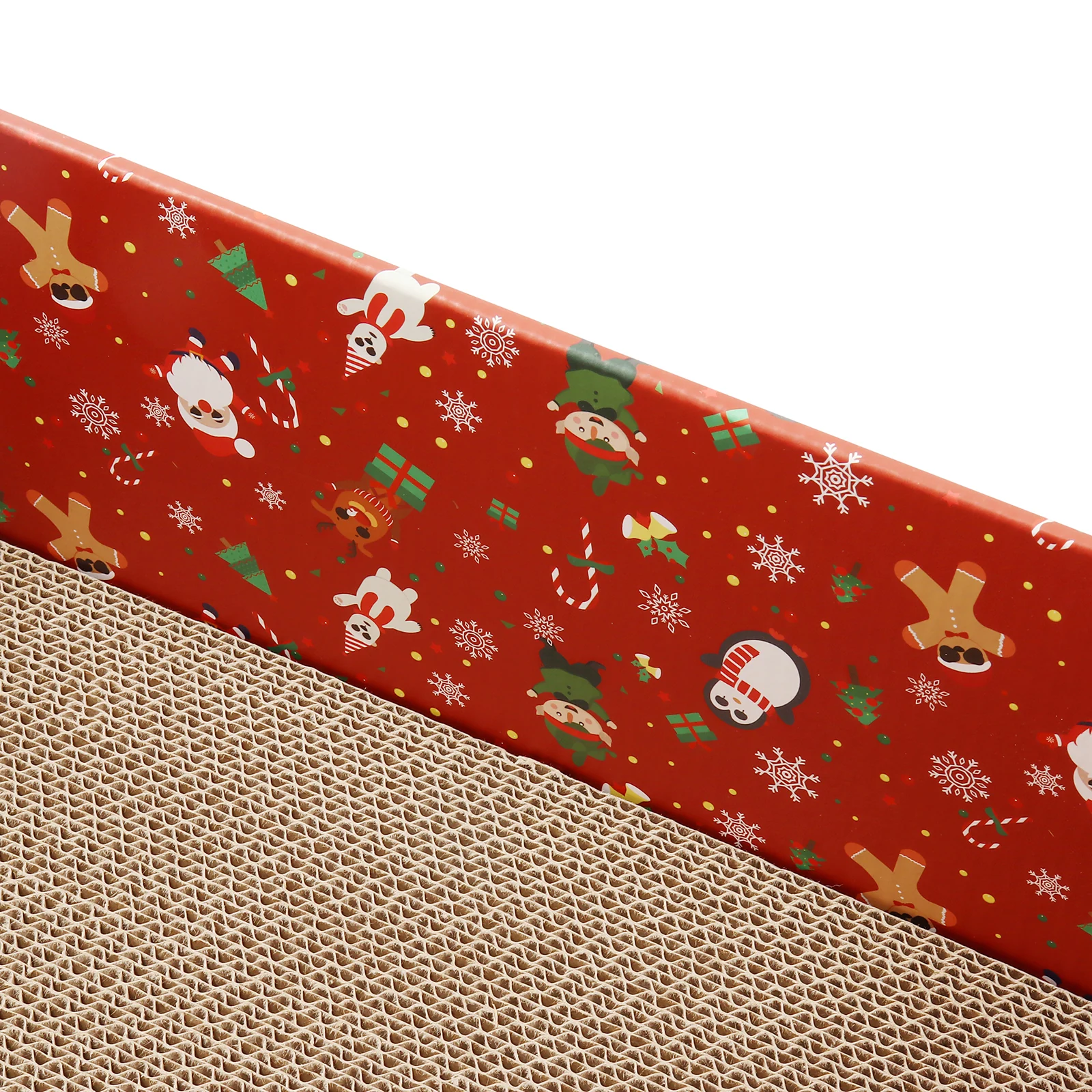christmas box cat bed christmas corrugated cardboard cat bed view 04 01