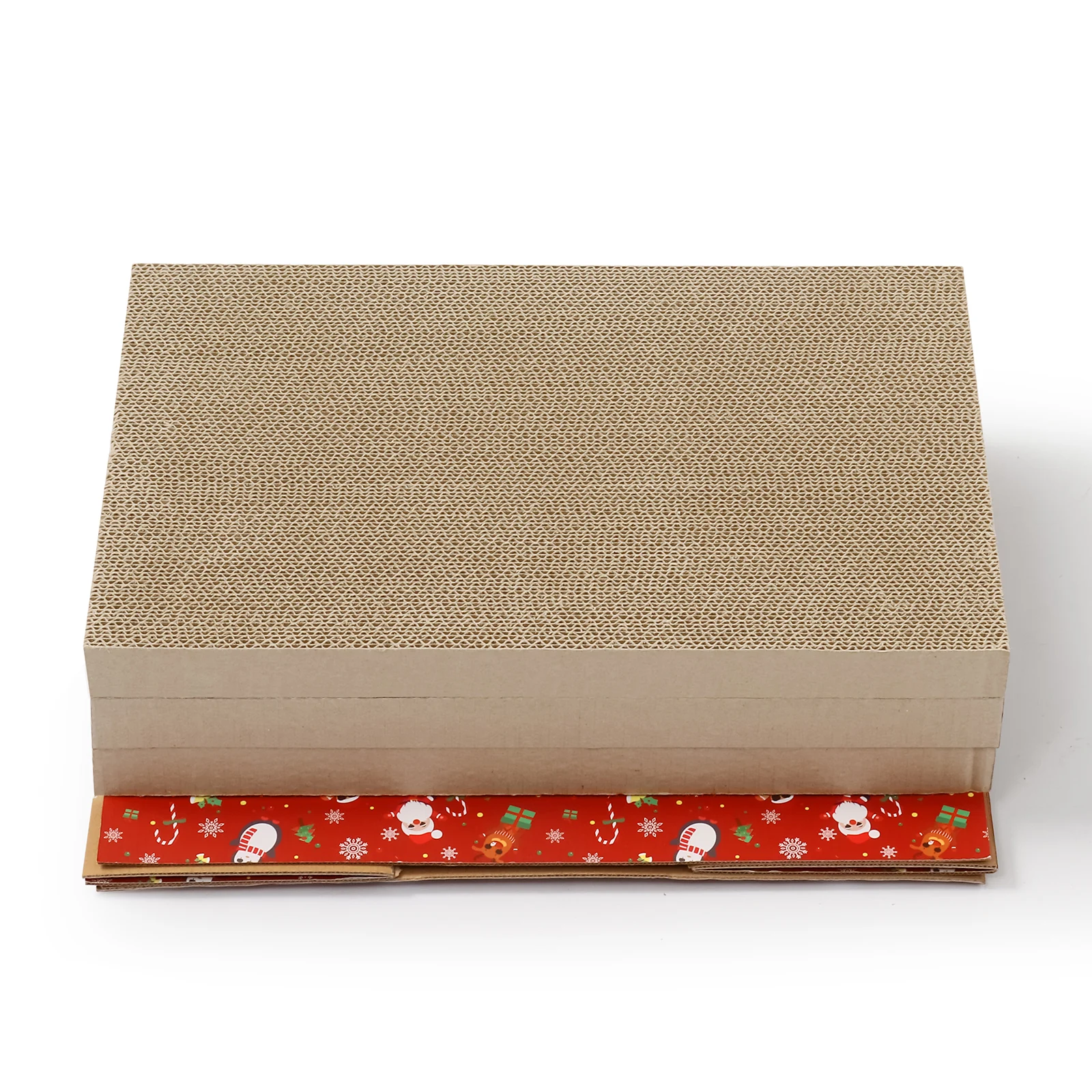 christmas box cat bed christmas corrugated cardboard cat bed view 05 01