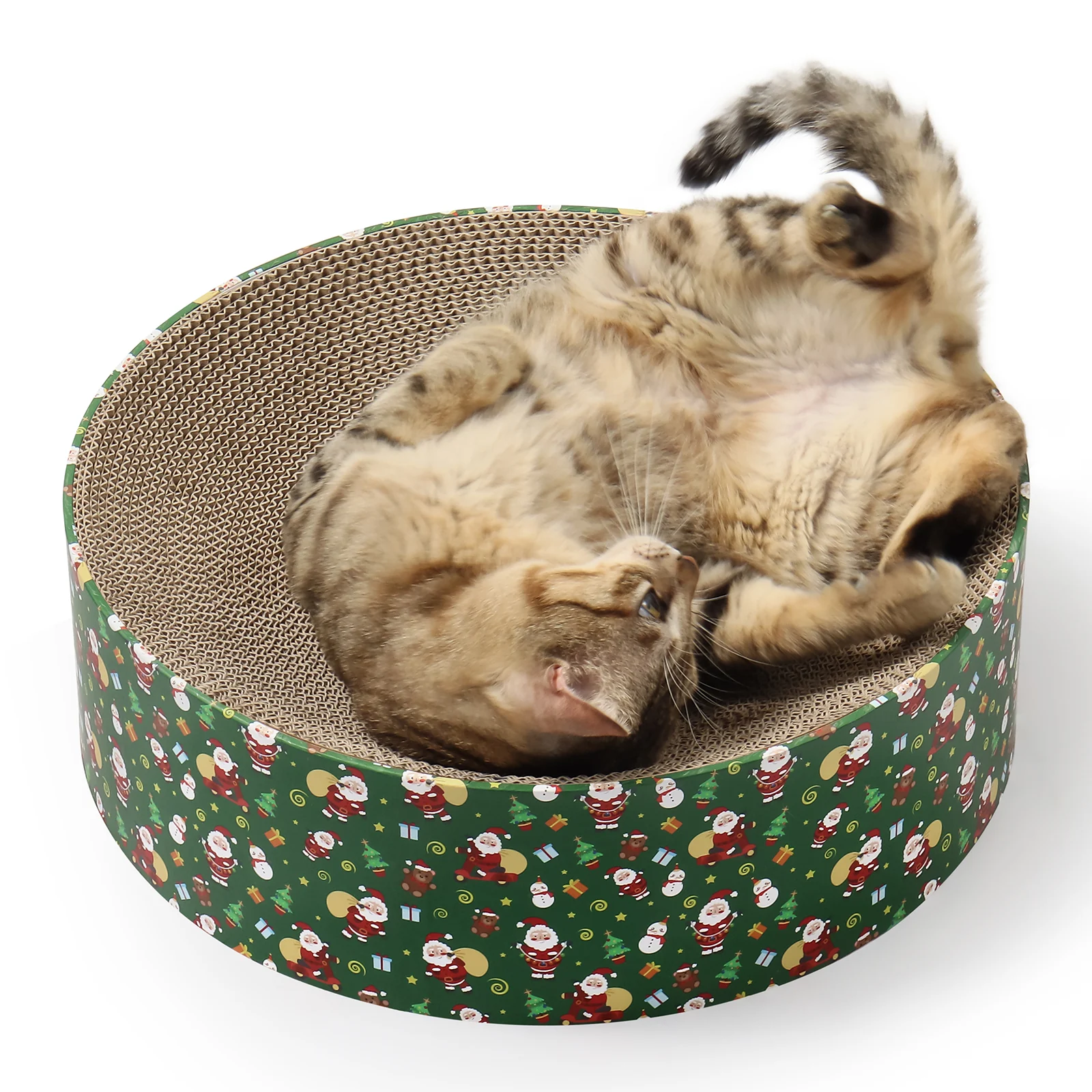 round cat bed corrugated cardboard cat bed view 01 01