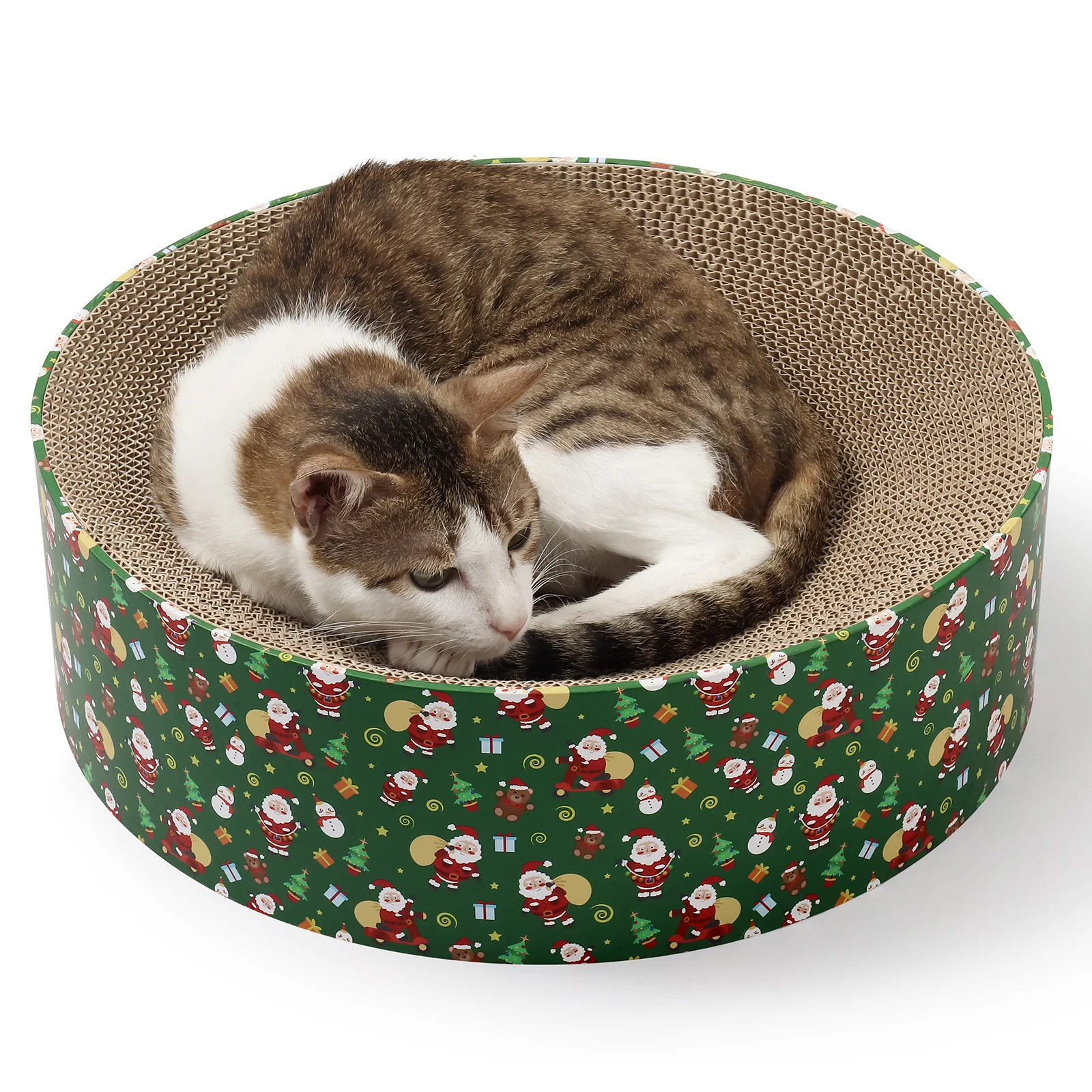 round cat bed corrugated cardboard cat bed view 05 01