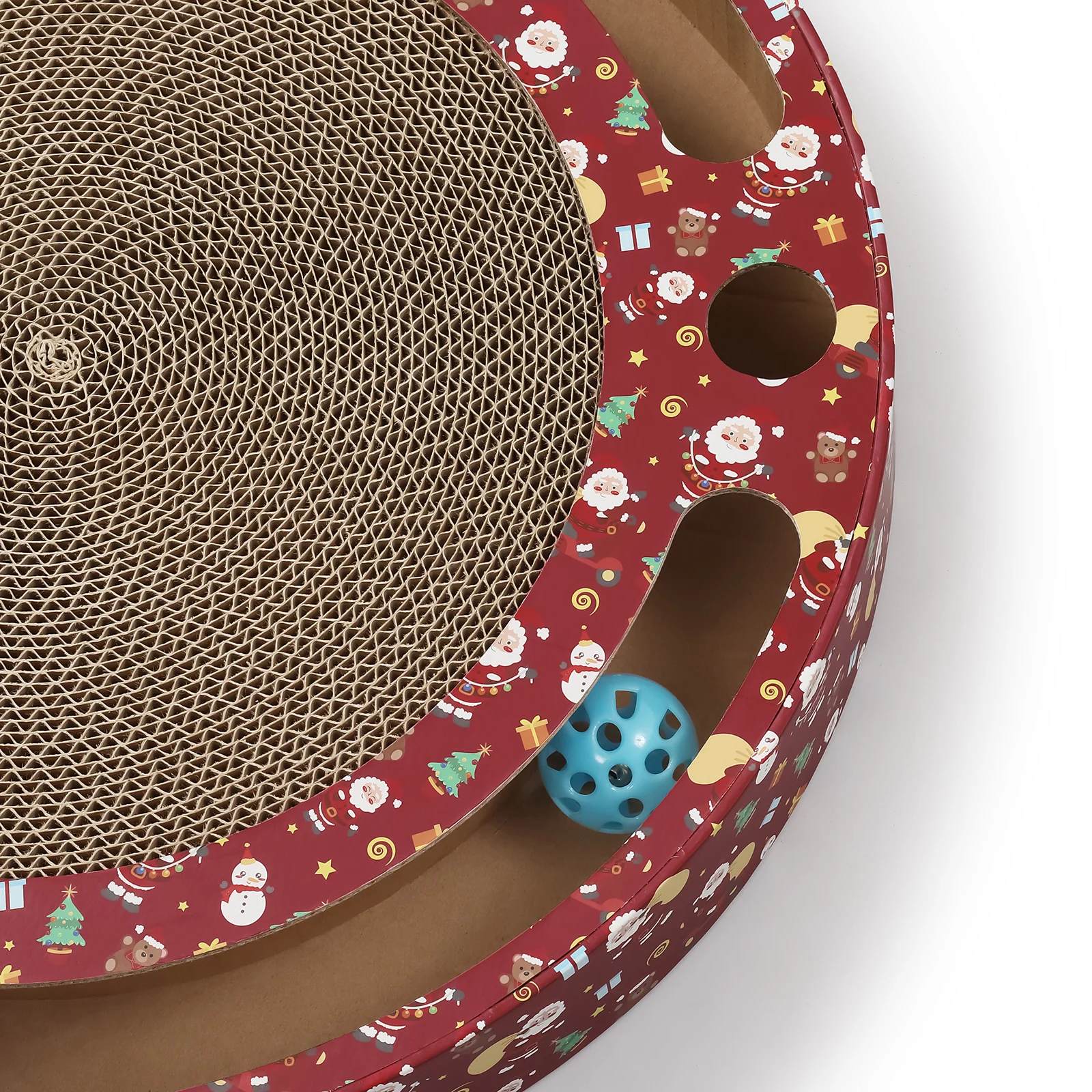 round ball track scratcher interactive corrugated cardboard cat scratcher view 09 01