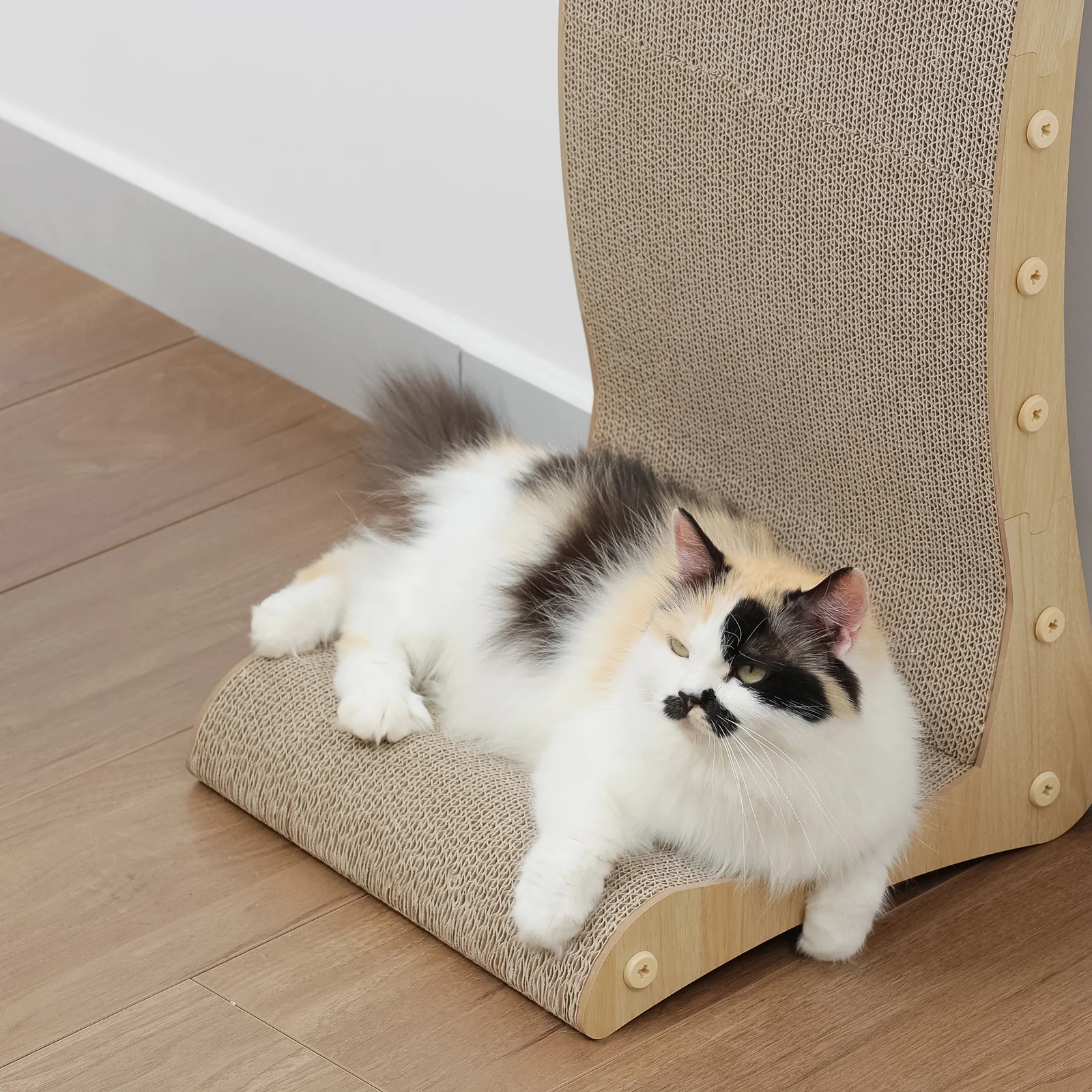 l shape wall cat scratcher corrugated cardboard cat scratcher view 07 01