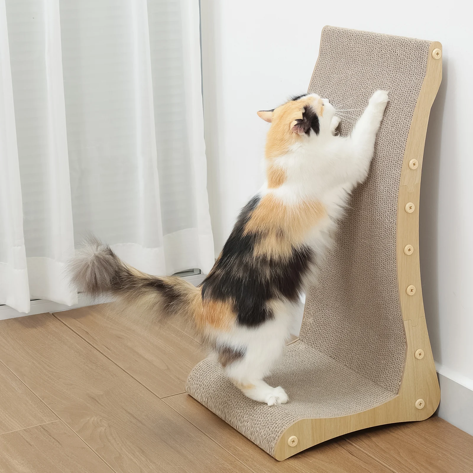 KB10 L-shaped Wall-leaning Cat Scratching Board