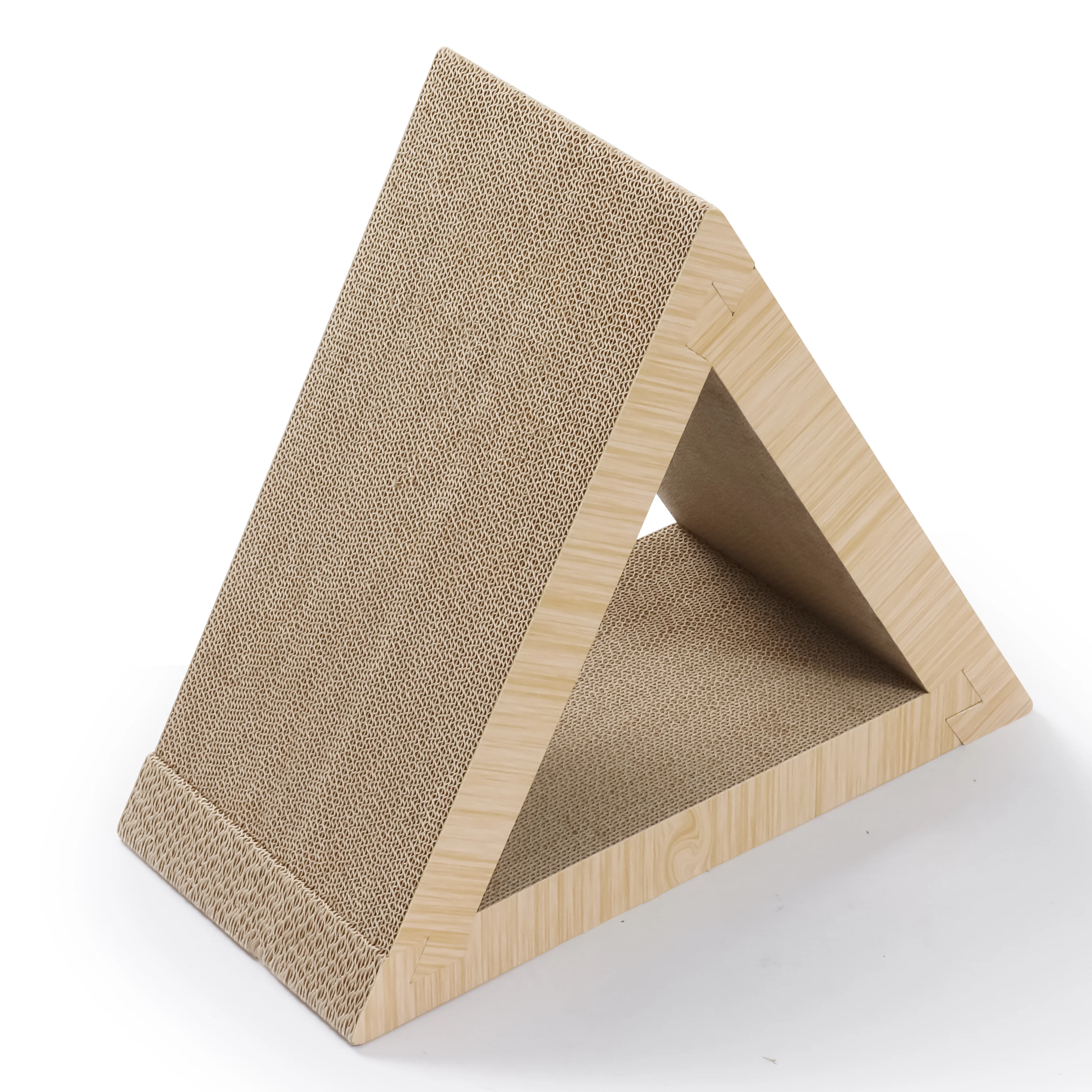 triangle arch cat scratcher corrugated cardboard cat scratcher view 03 01