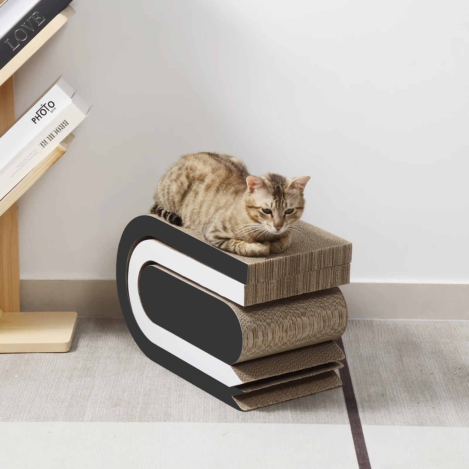 u shape cat scratcher set corrugated cardboard cat scratcher set view 04 01