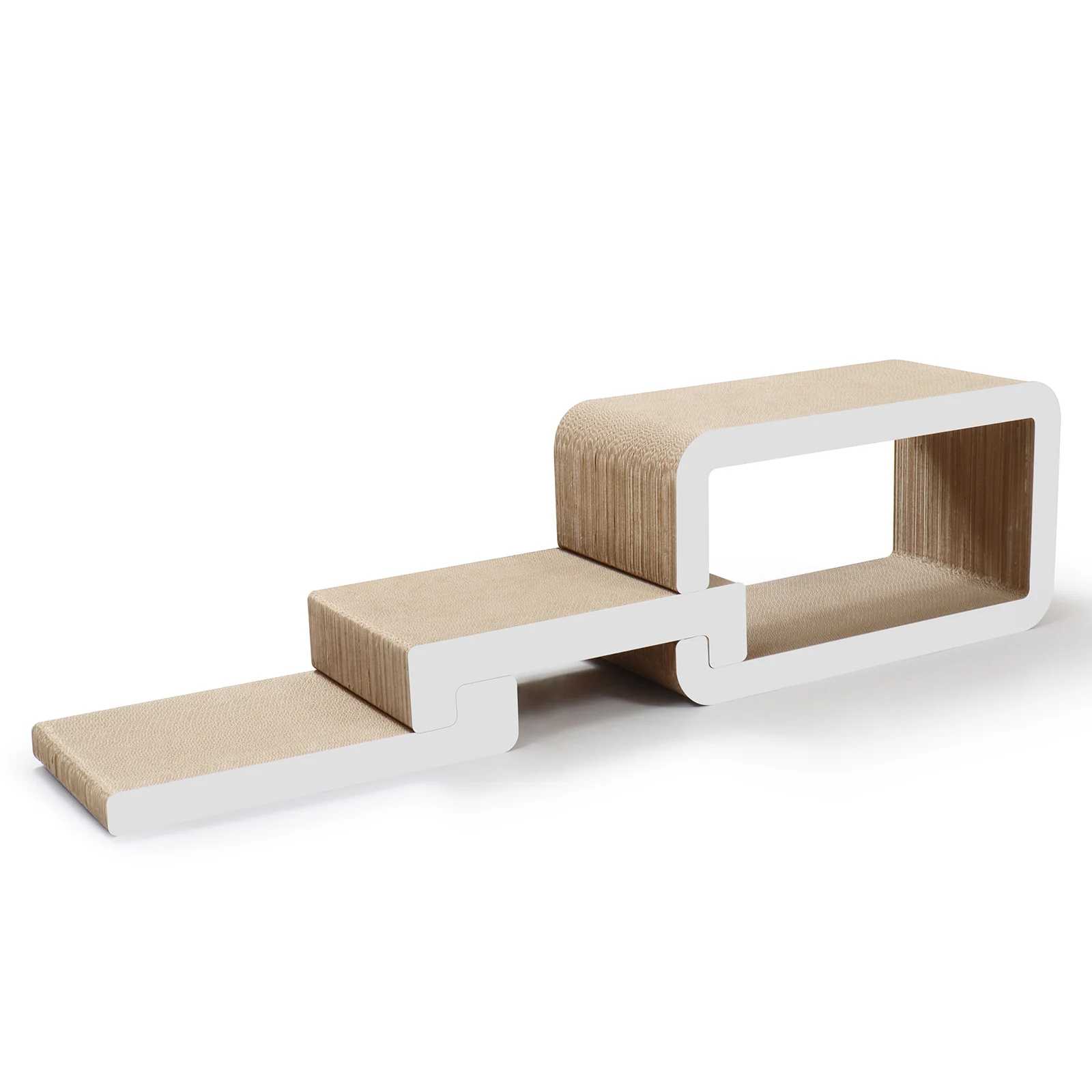 step cat scratcher set corrugated cardboard cat scratcher set view 01 01