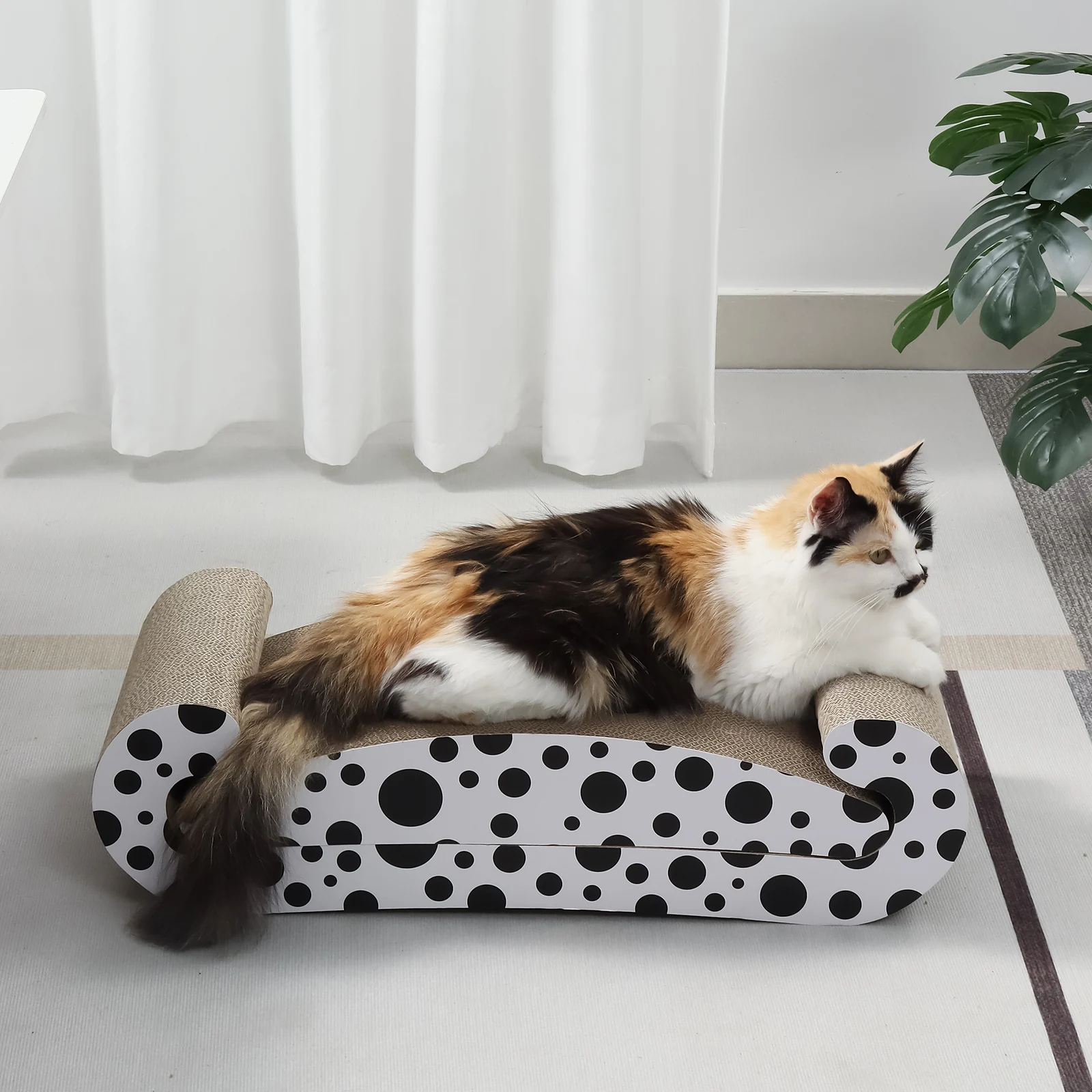 2 in 1 cat bed set corrugated cardboard cat bed set view 01 01