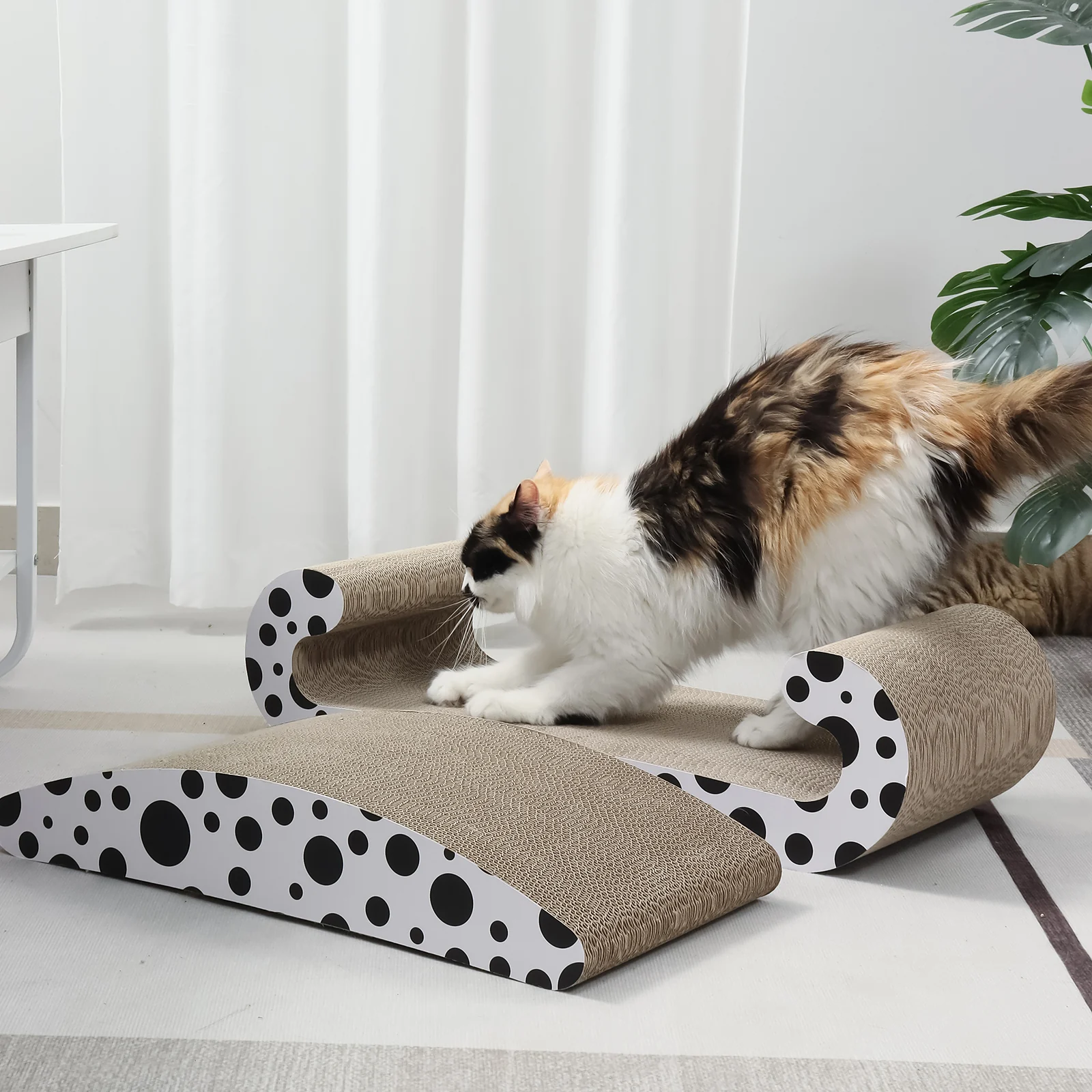 2 in 1 cat bed set corrugated cardboard cat bed set view 02 01