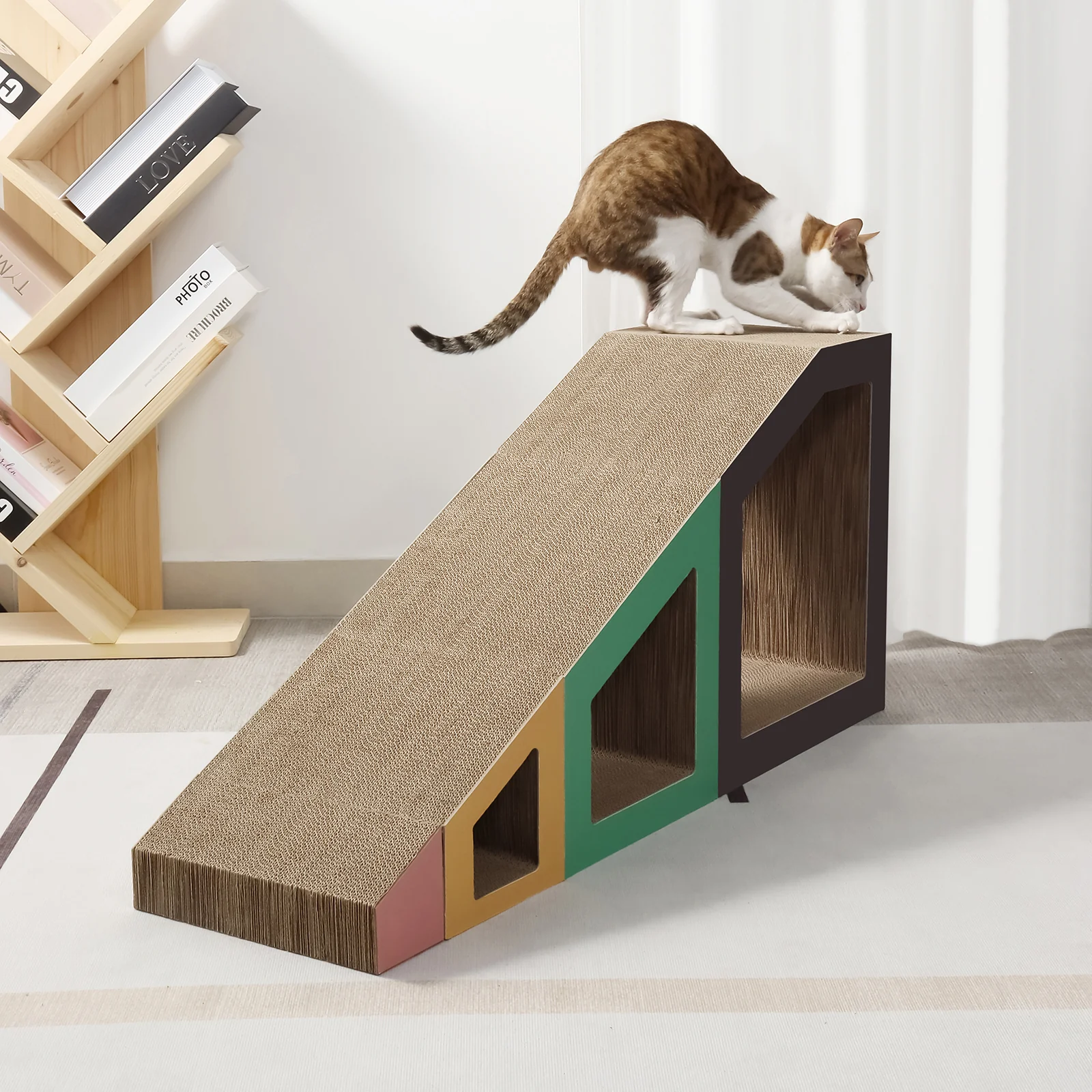 4 in 1 cat scratcher set corrugated cardboard cat scratcher set view 02 01