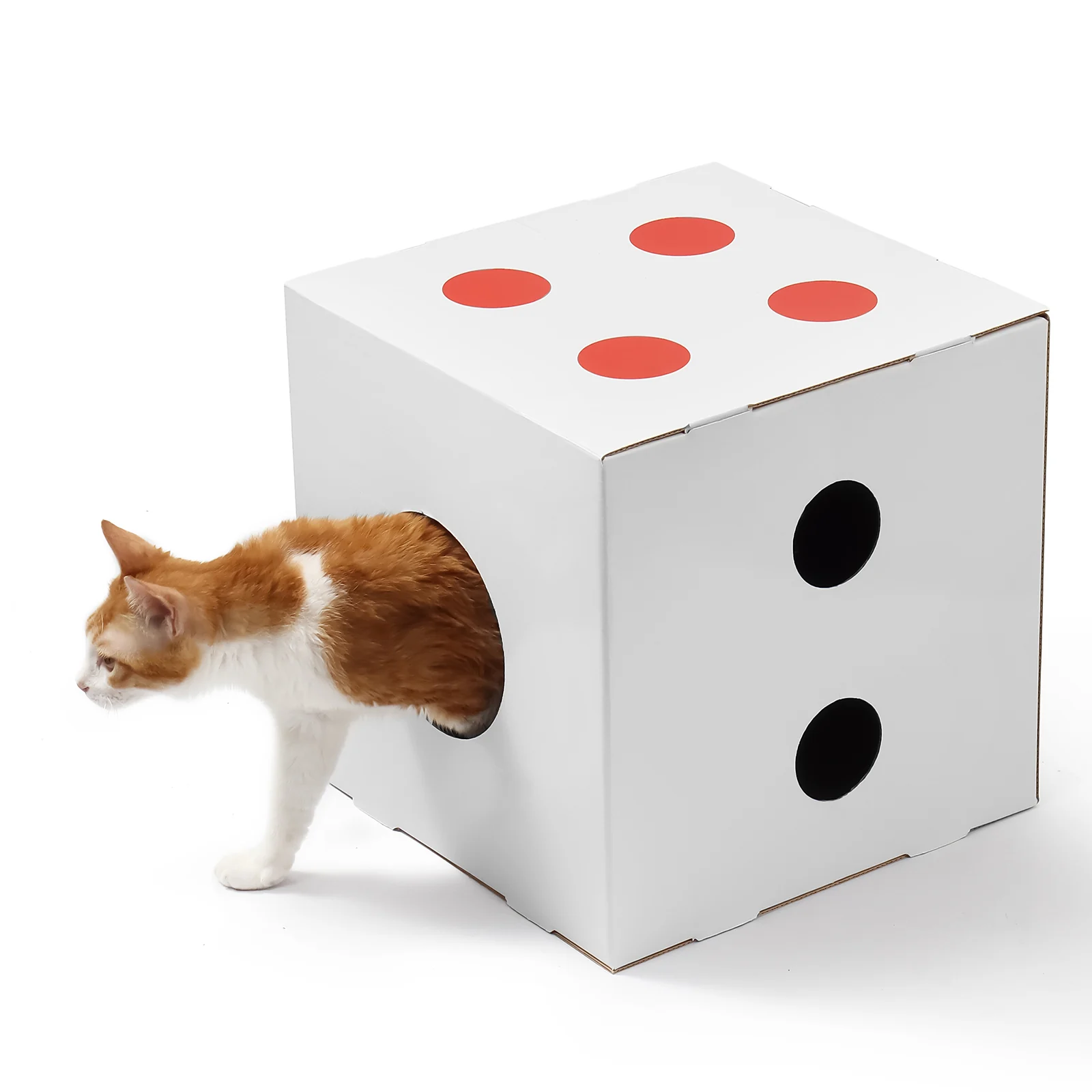 dice cat house corrugated cardboard cat house view 10 01