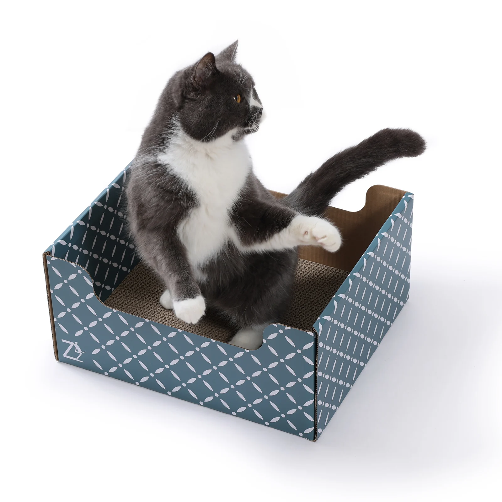 box cat scratcher corrugated cardboard cat scratcher view 03 01