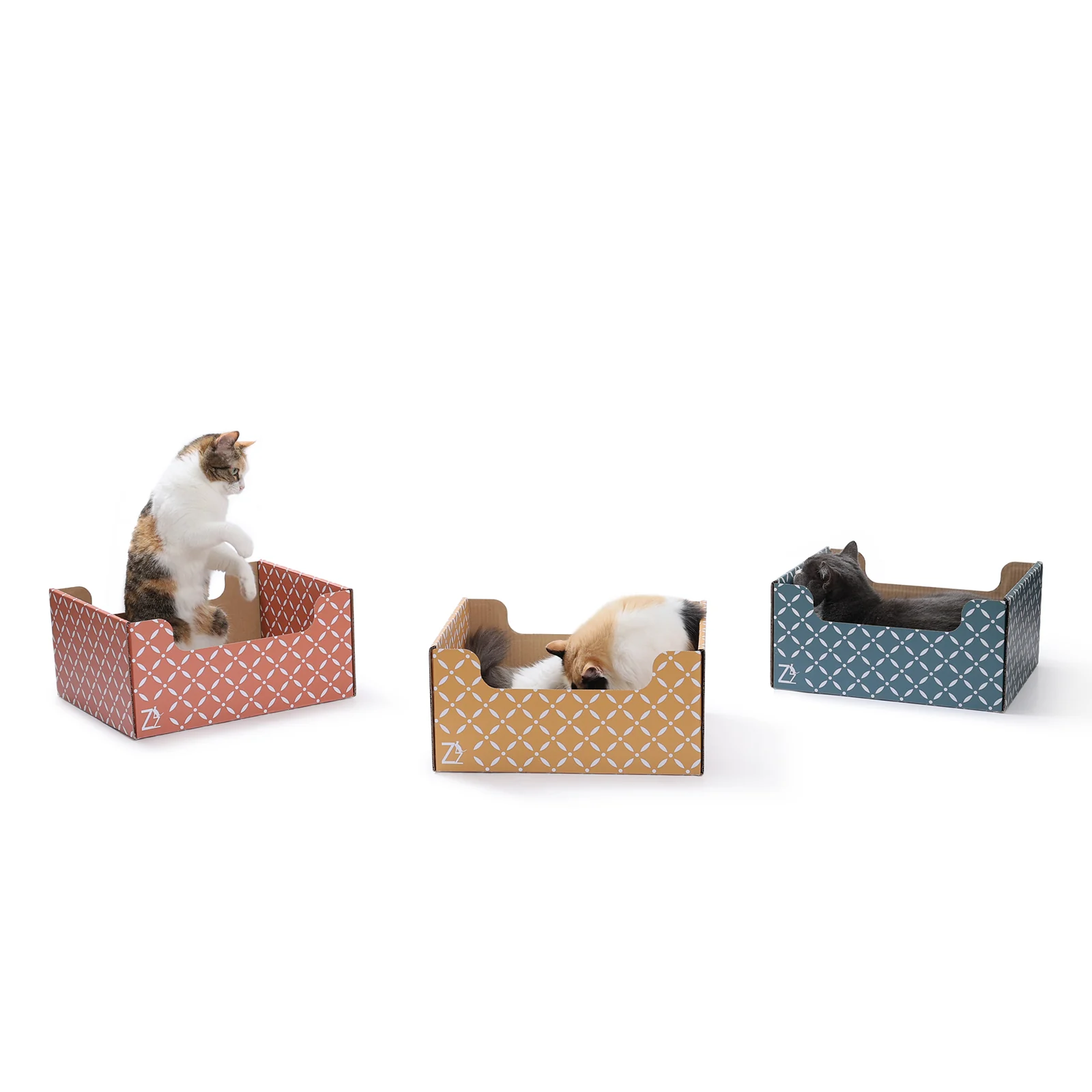 box cat scratcher corrugated cardboard cat scratcher view 04 01