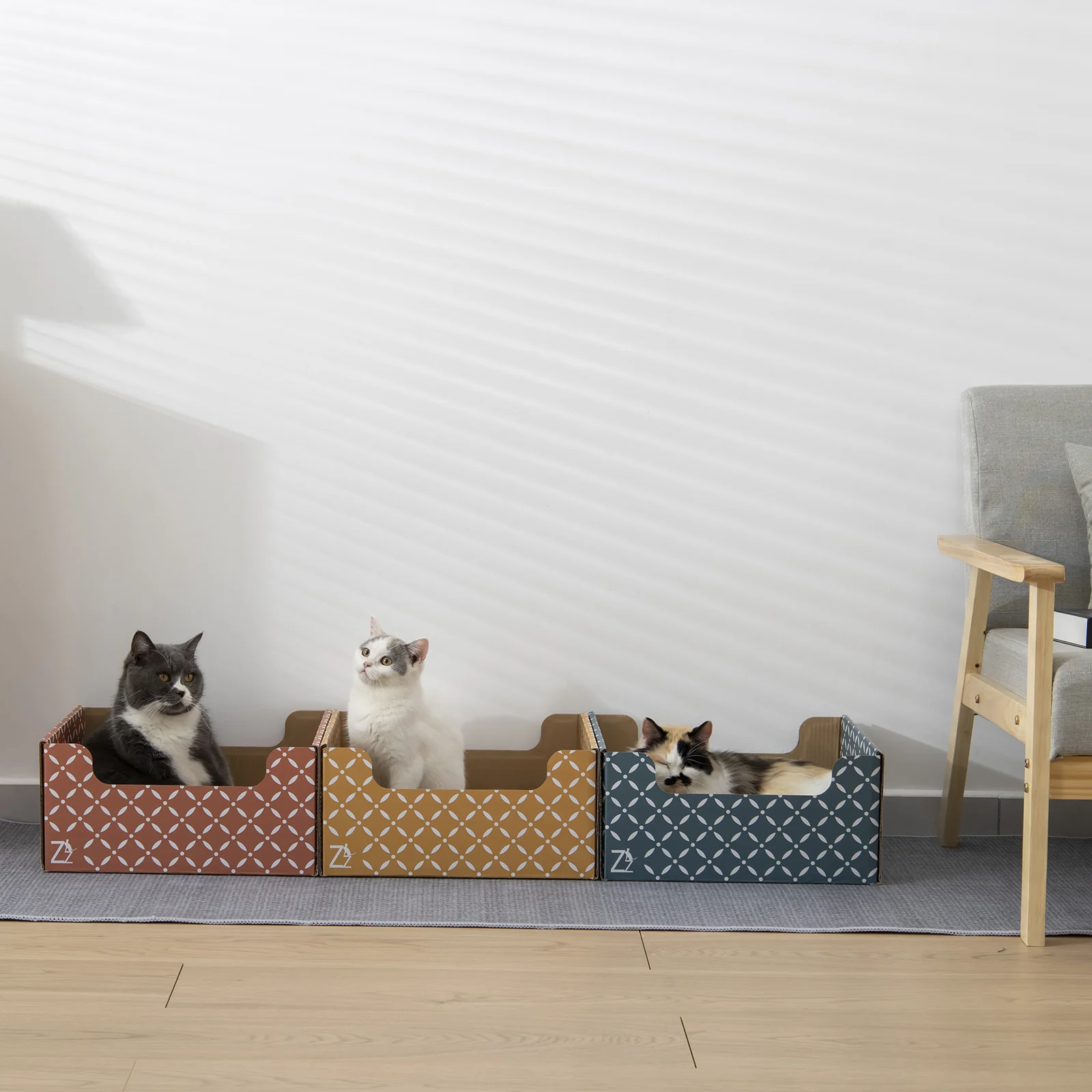 box cat scratcher corrugated cardboard cat scratcher view 09 01