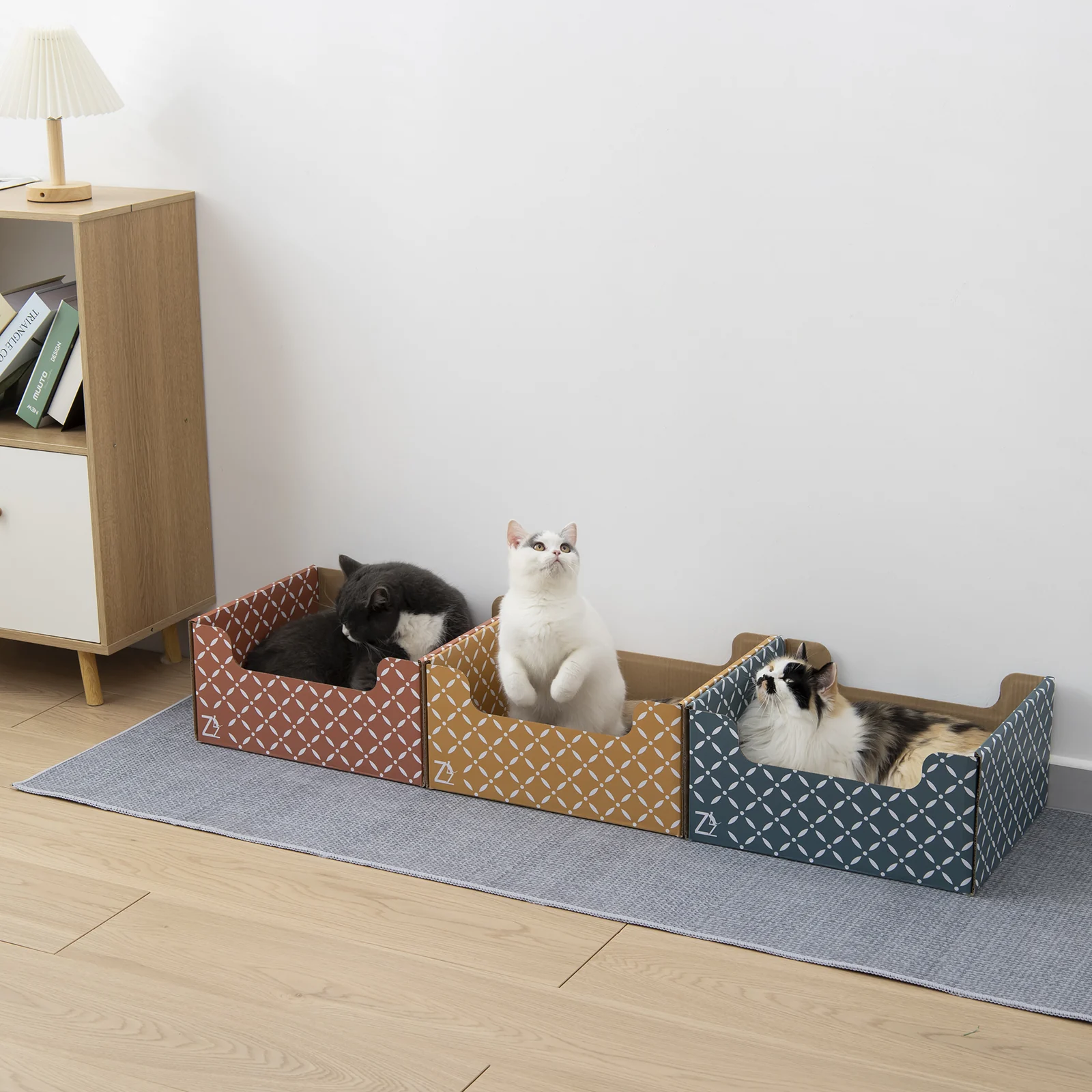 KH19 Foldable Corrugated Cardboard Box Cat Toy