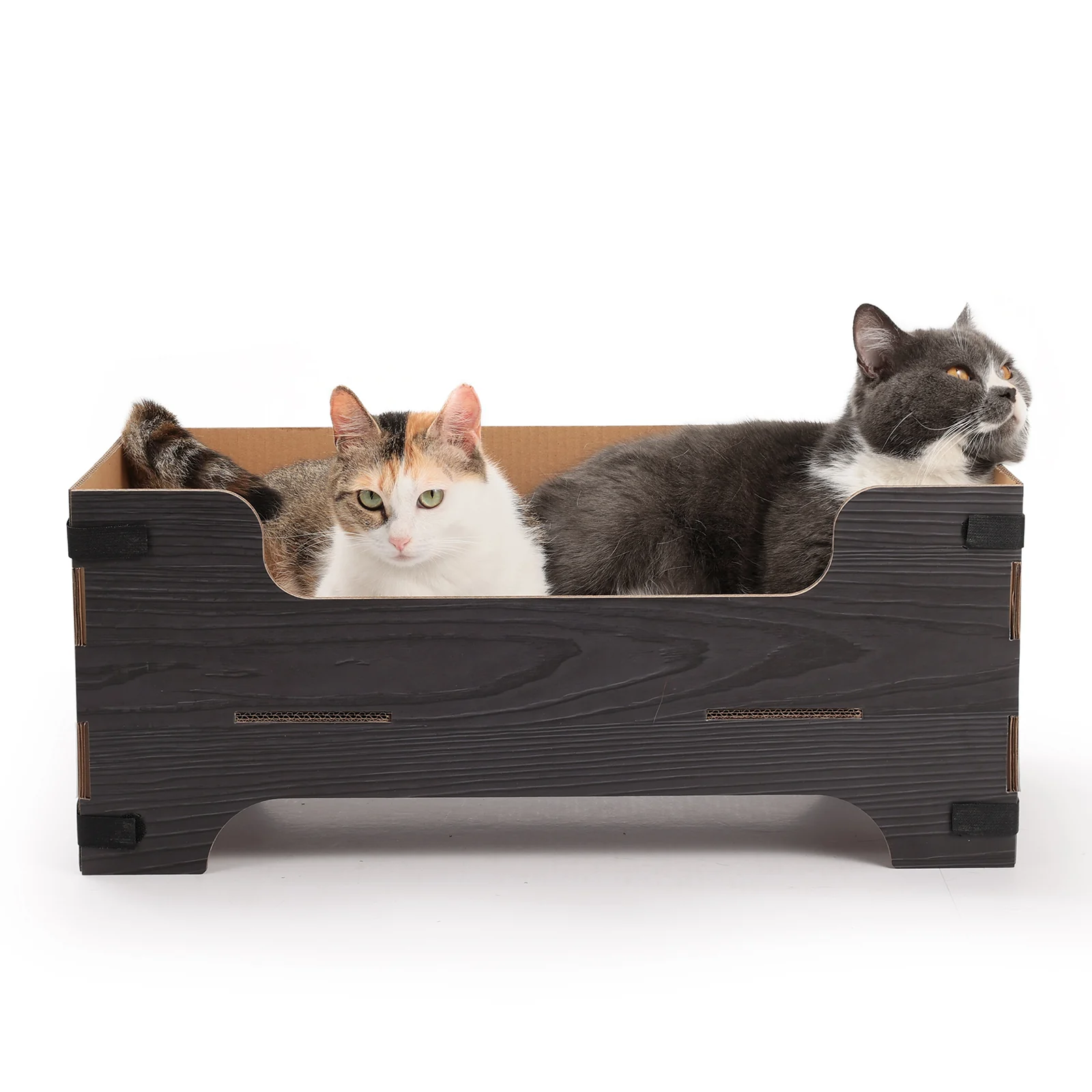 rectangle cat bed corrugated cardboard cat bed view 05 01