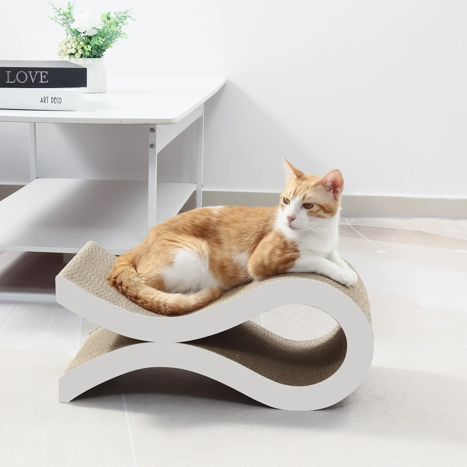 flying fish cat bed corrugated cardboard cat bed view 01 01