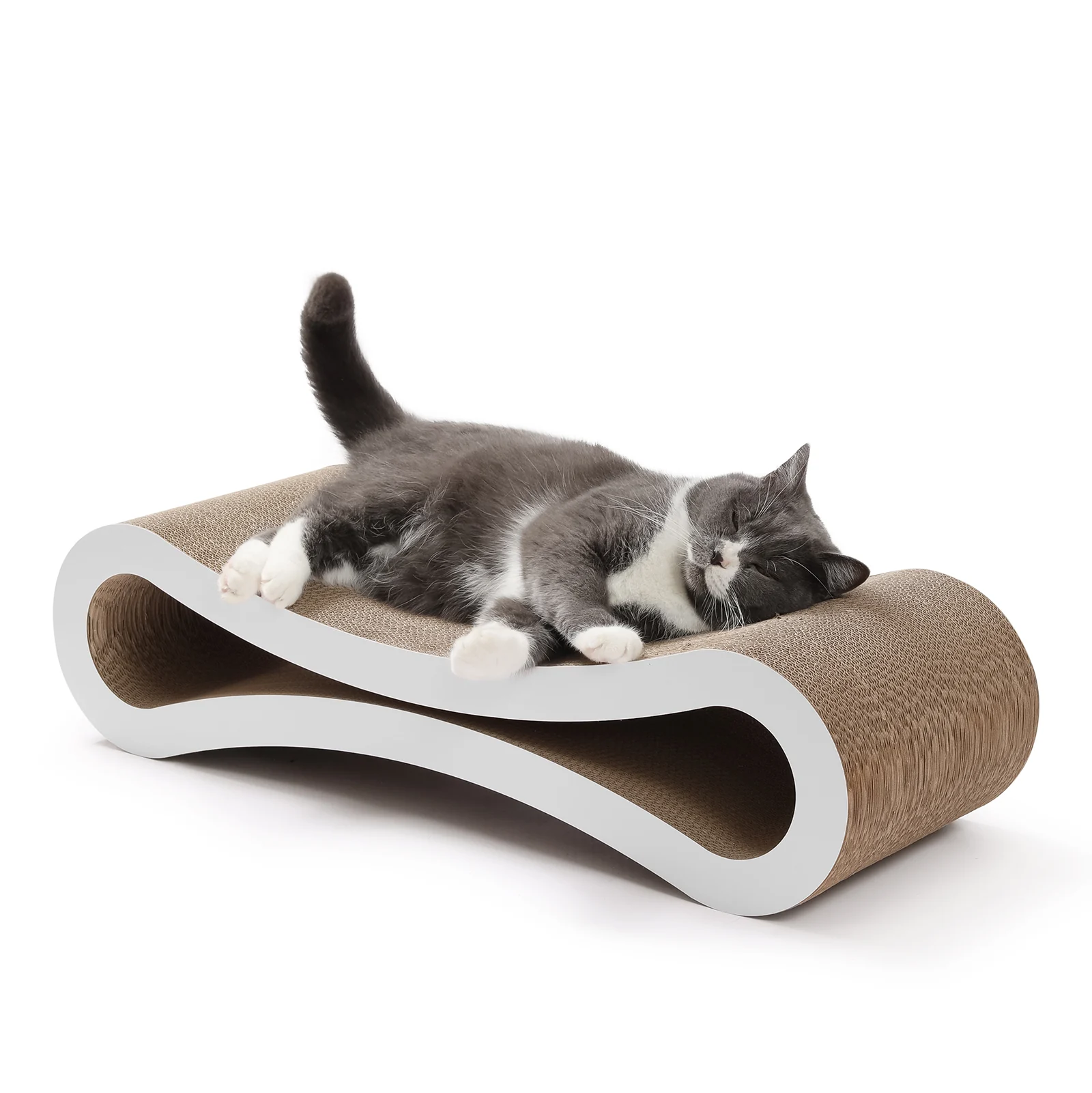 figure 8 cat bed corrugated cardboard cat bed view 05 01