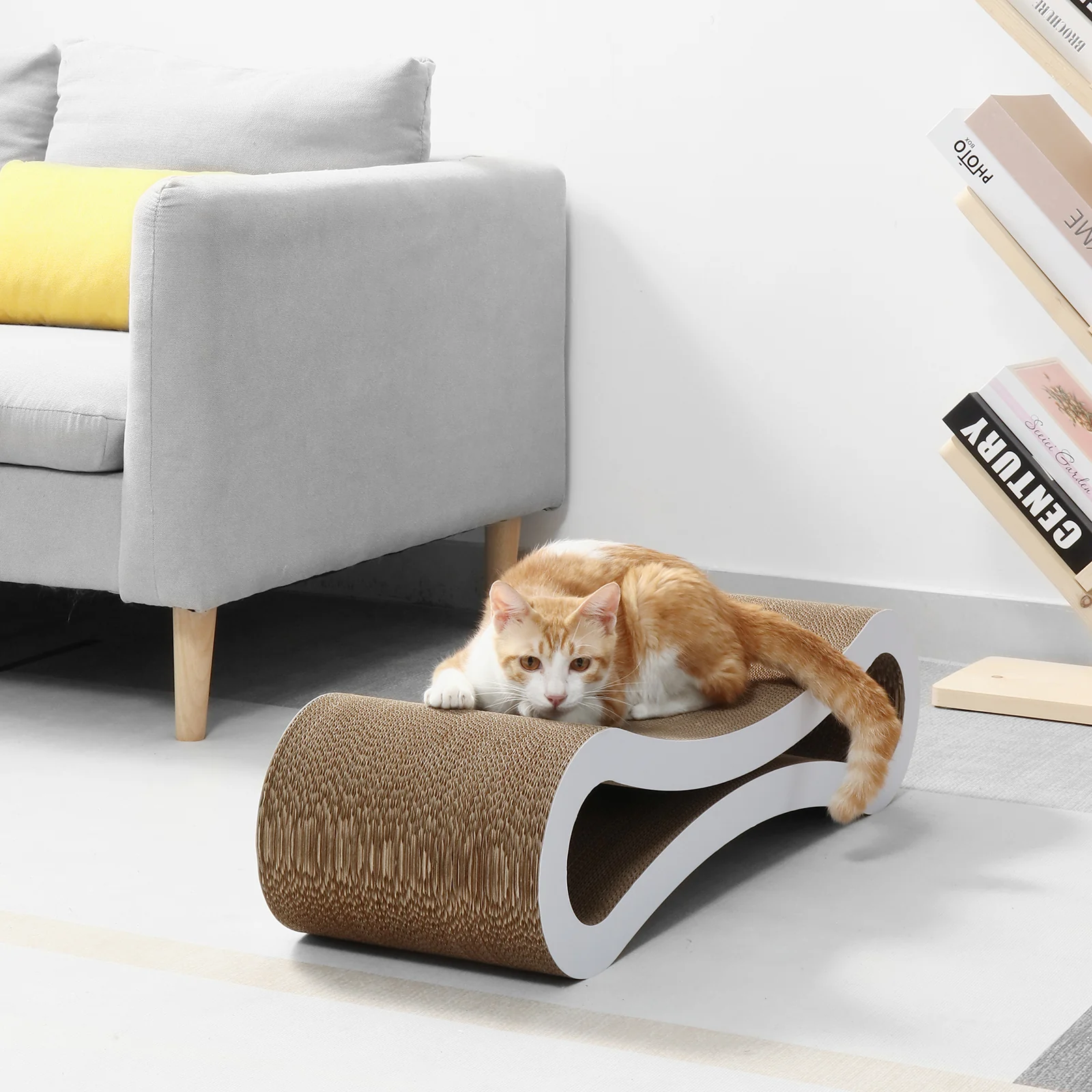 figure 8 cat bed corrugated cardboard cat bed view 09 01