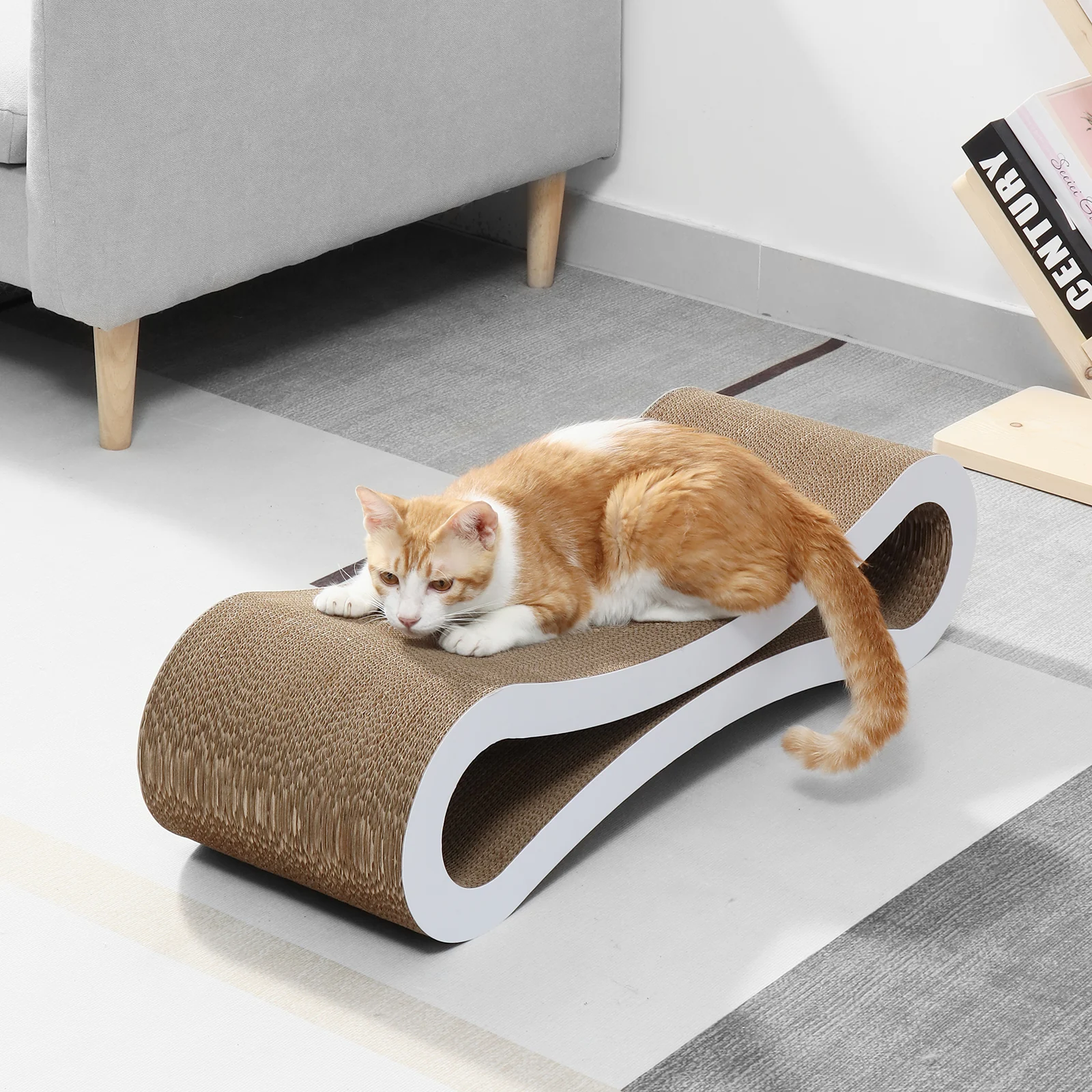figure 8 cat bed corrugated cardboard cat bed view 10 01