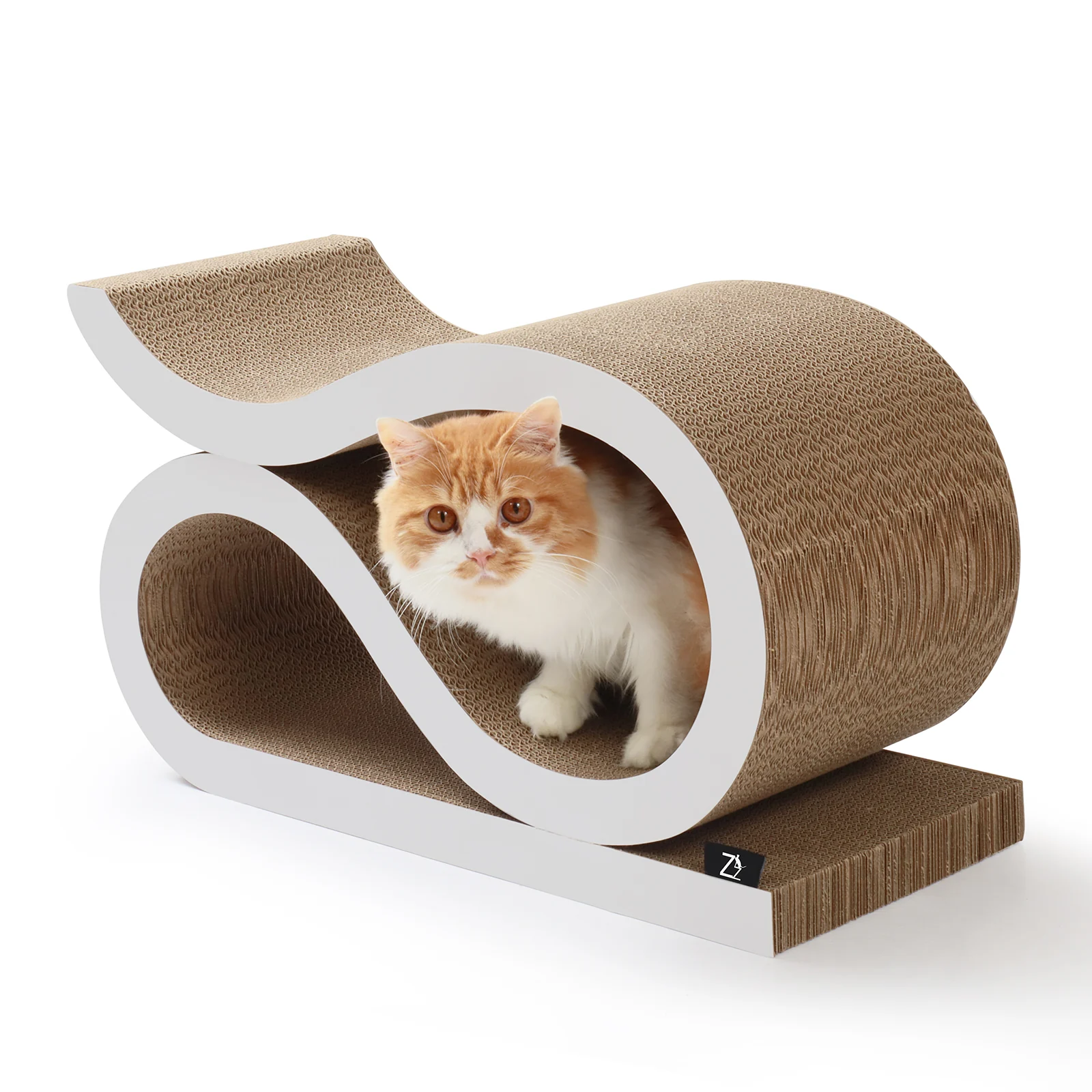 curved cat bed corrugated cardboard cat bed view 07 01