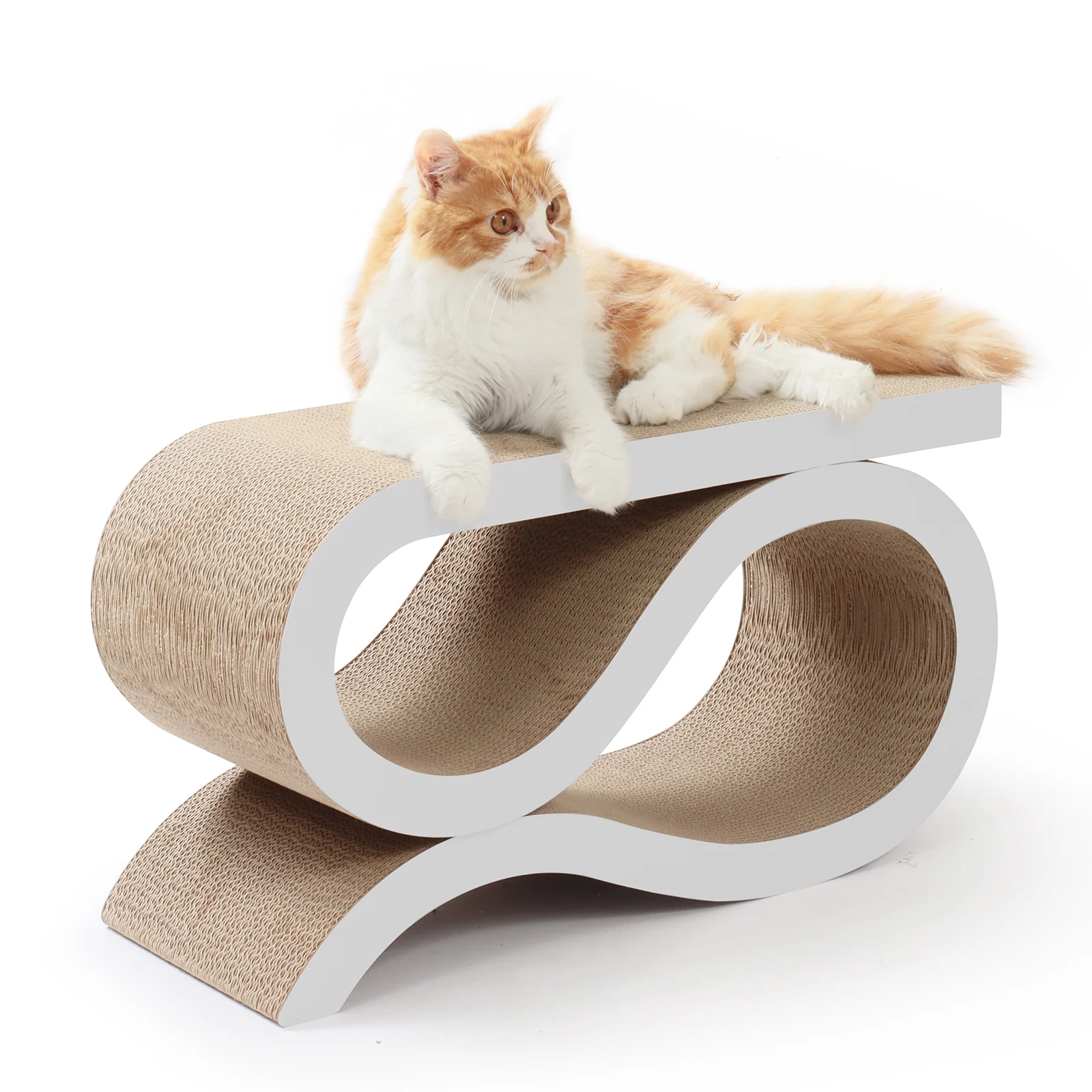 curved cat bed corrugated cardboard cat bed view 09 01