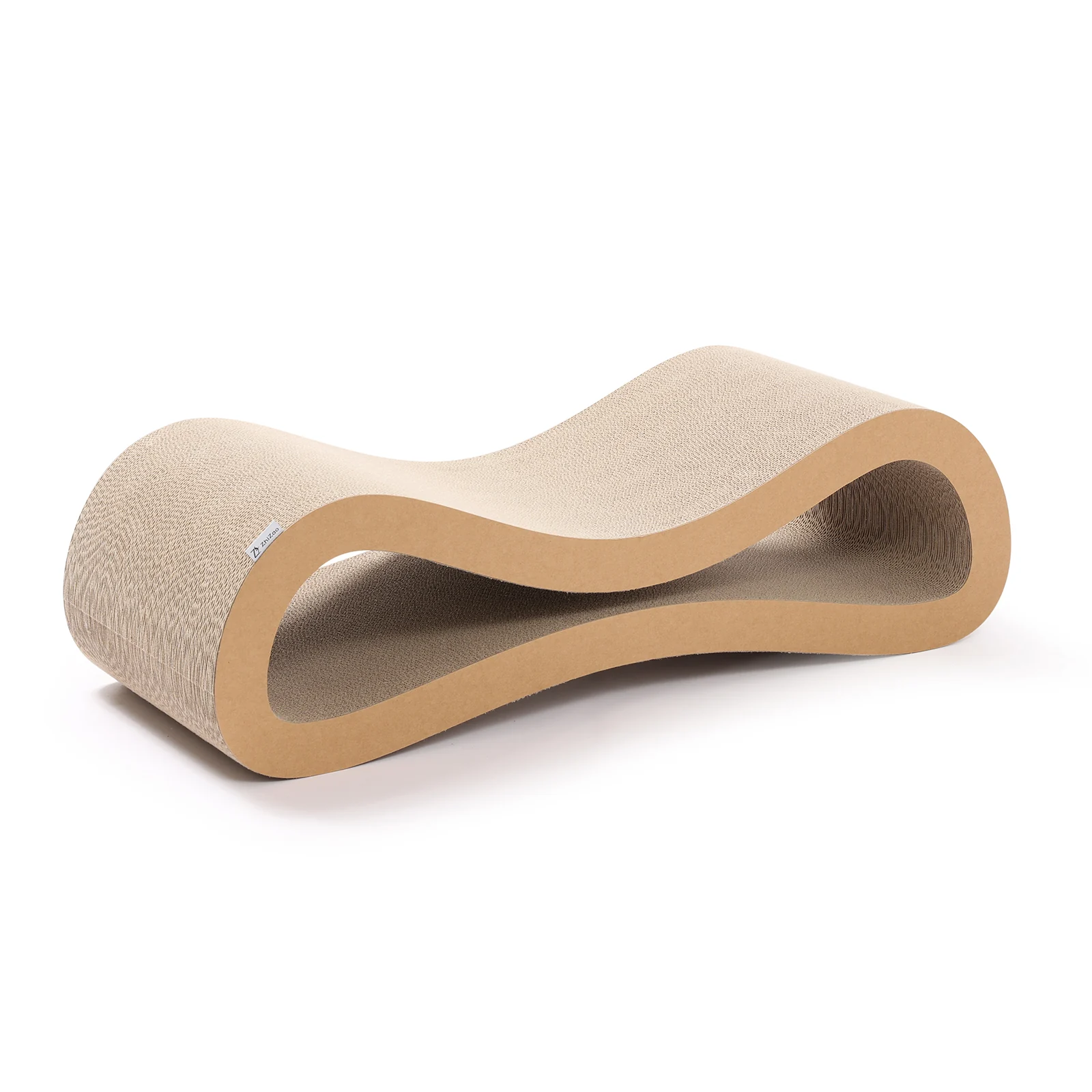 b shaped cat bed corrugated cardboard cat bed view 01 01