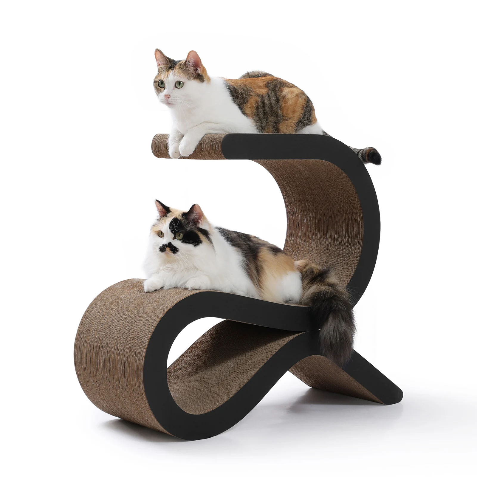 double level cat scratcher corrugated cardboard cat scratcher view 02 01