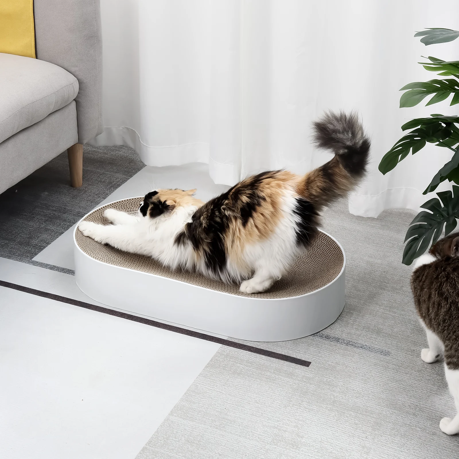 soccer field cat bed corrugated cardboard cat bed view 05 01