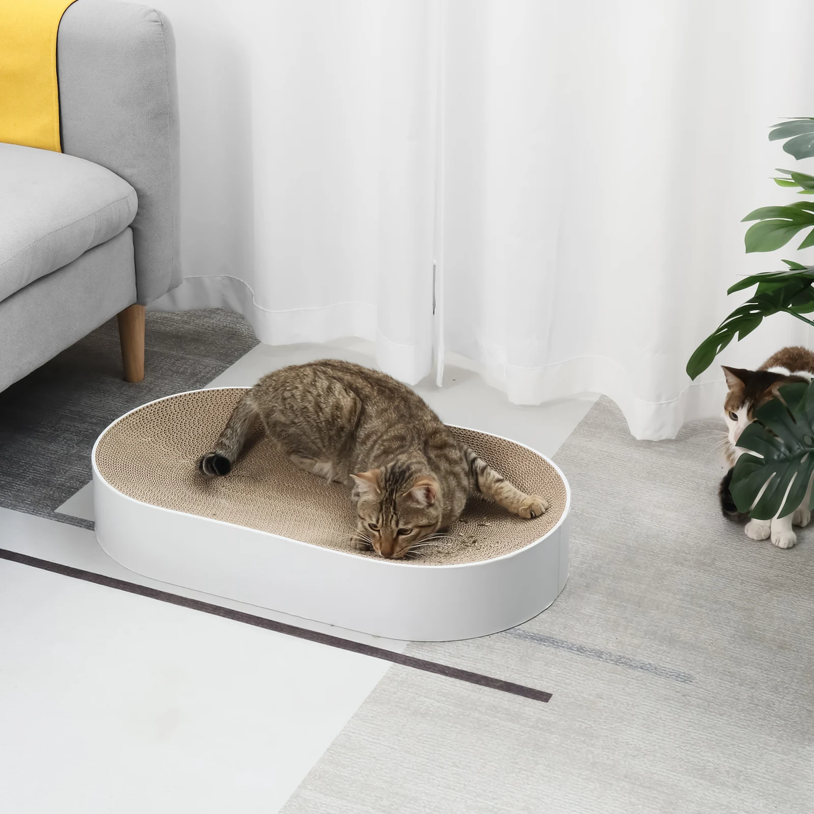 soccer field cat bed corrugated cardboard cat bed view 06 01