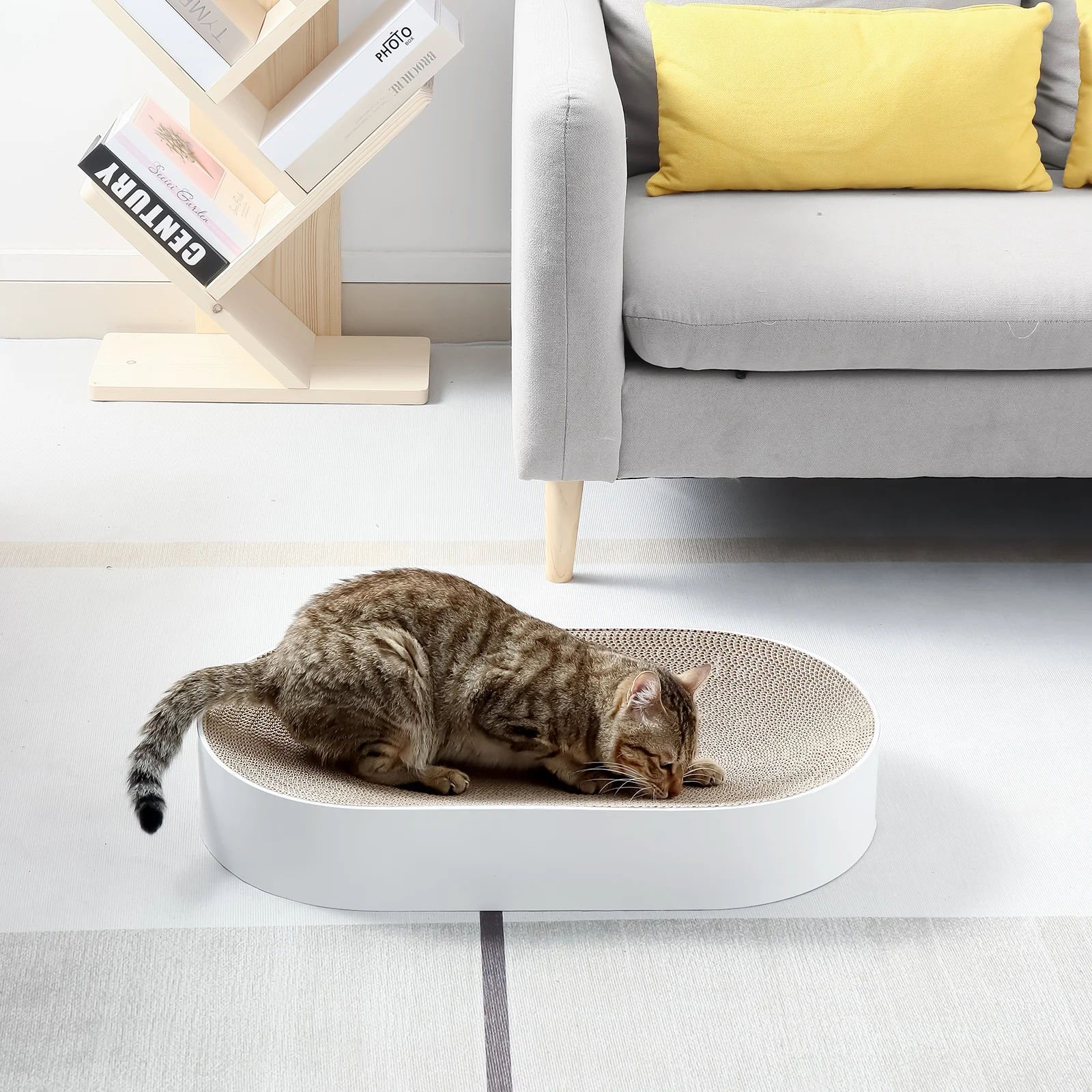 soccer field cat bed corrugated cardboard cat bed view 07 01