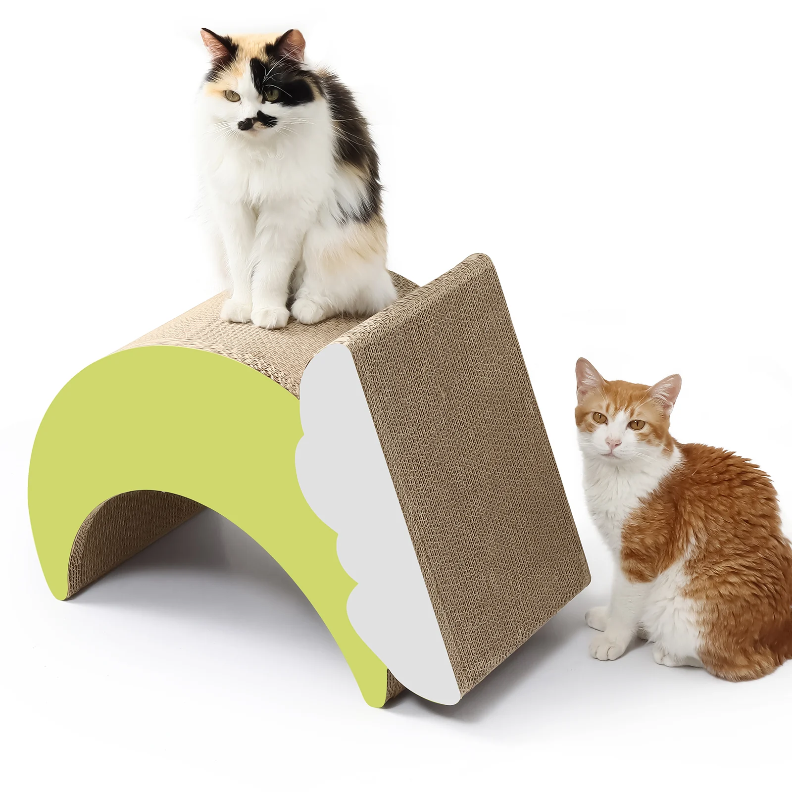 moon cat house corrugated cardboard cat house view 09 01