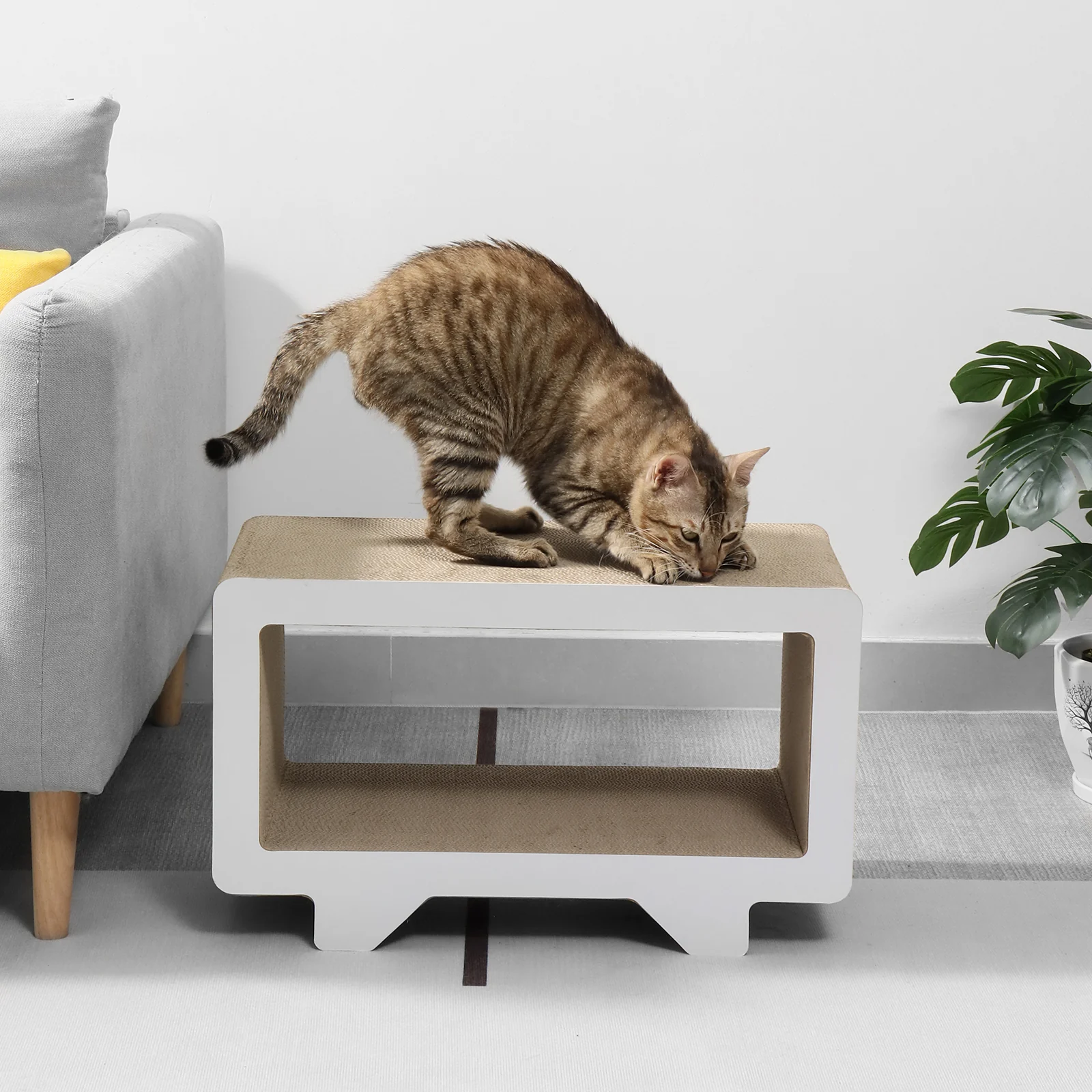 tv frame cat scratcher corrugated cardboard cat scratcher view 01 01