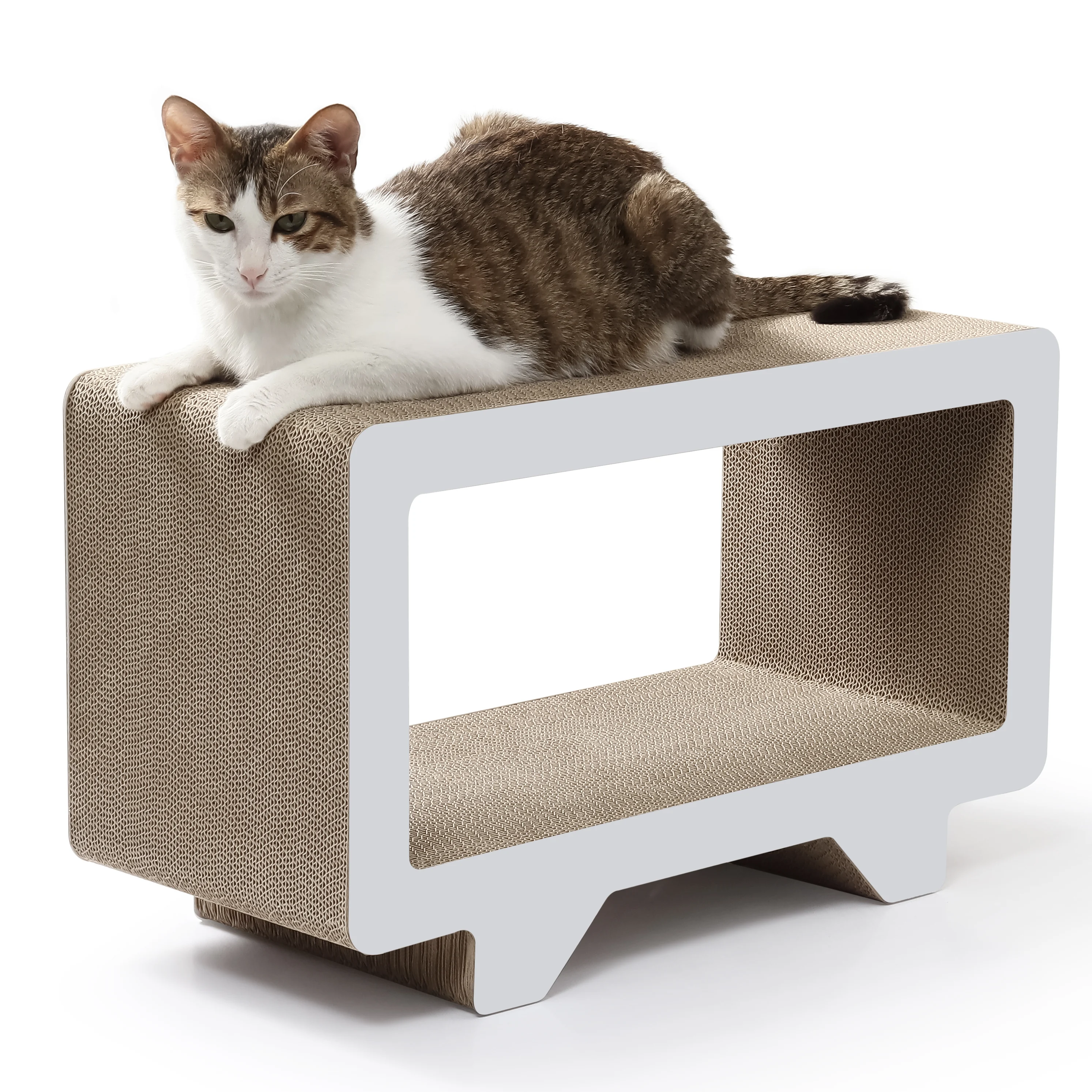 tv frame cat scratcher corrugated cardboard cat scratcher view 10 01