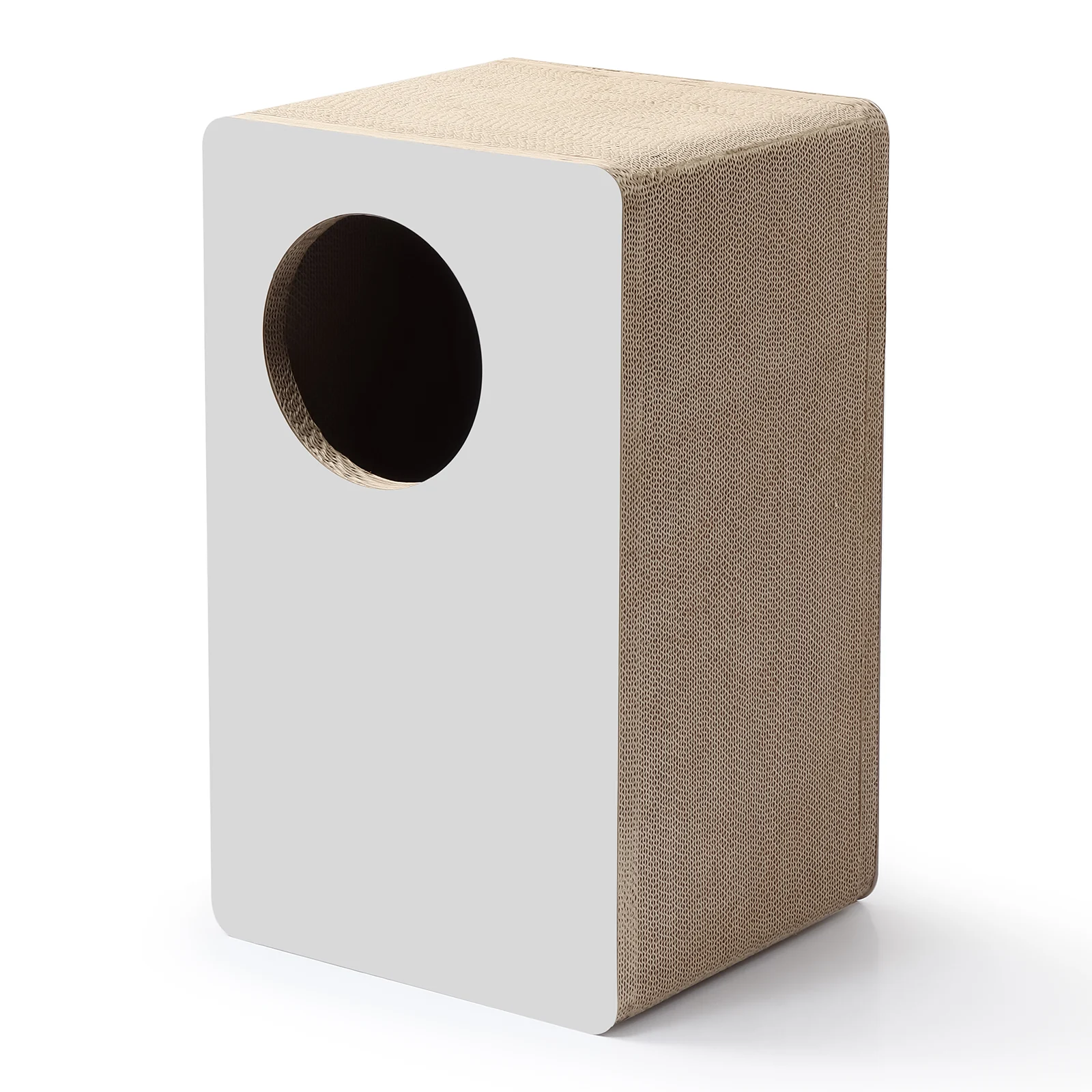 square cat house corrugated cardboard cat house view 07 01