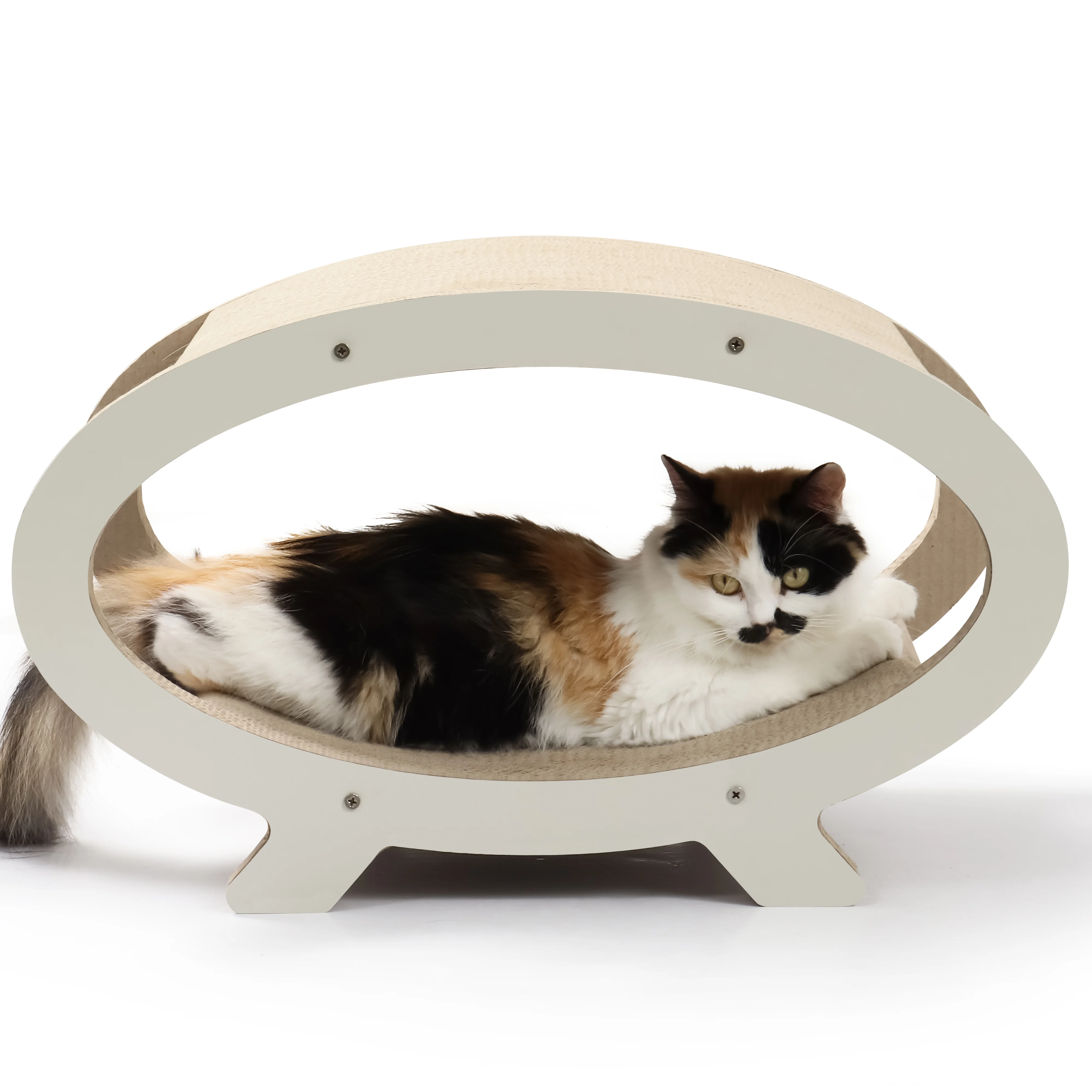 oval cat house corrugated cardboard cat house view 08 01