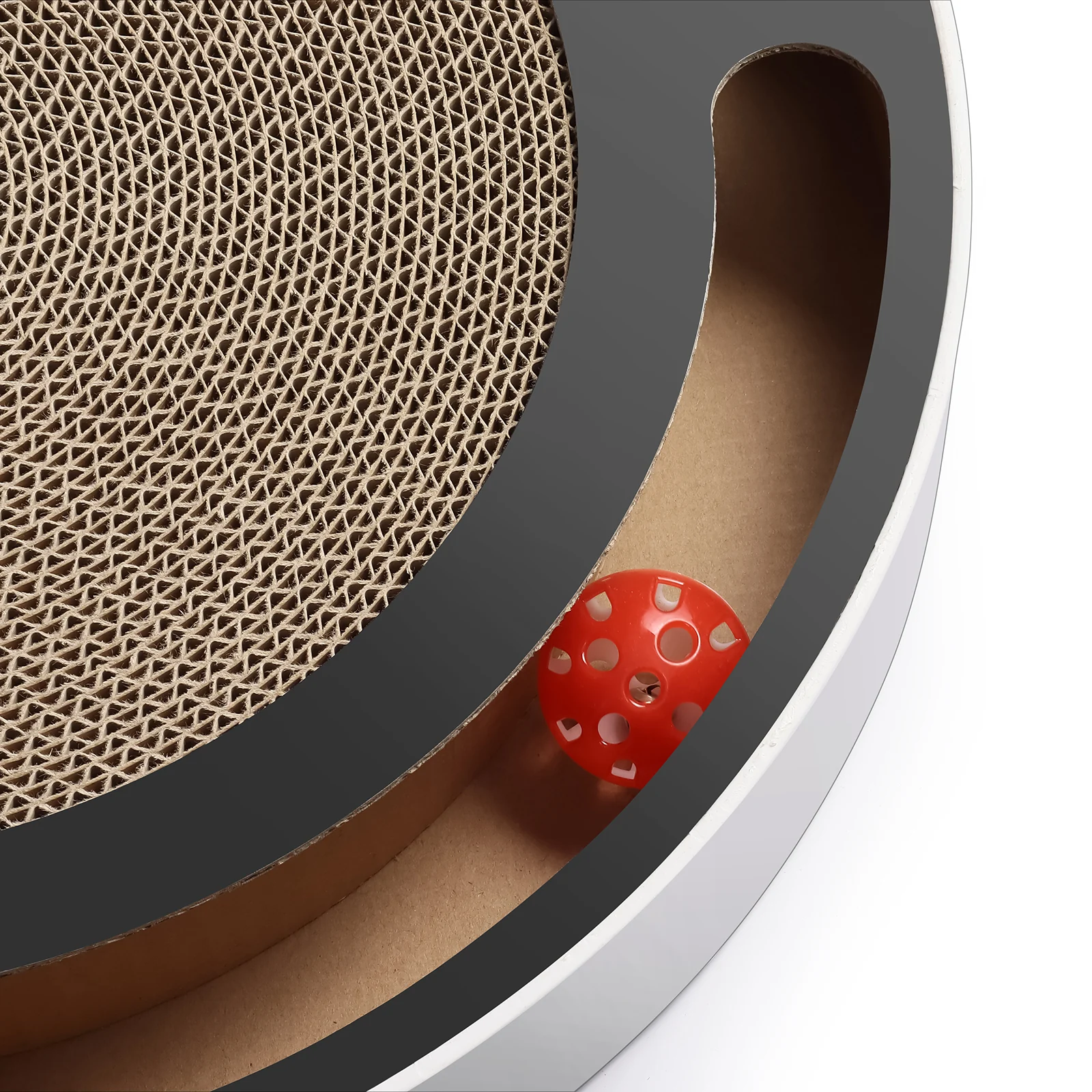 round ball track scratcher interactive corrugated cardboard cat scratcher view 04 01