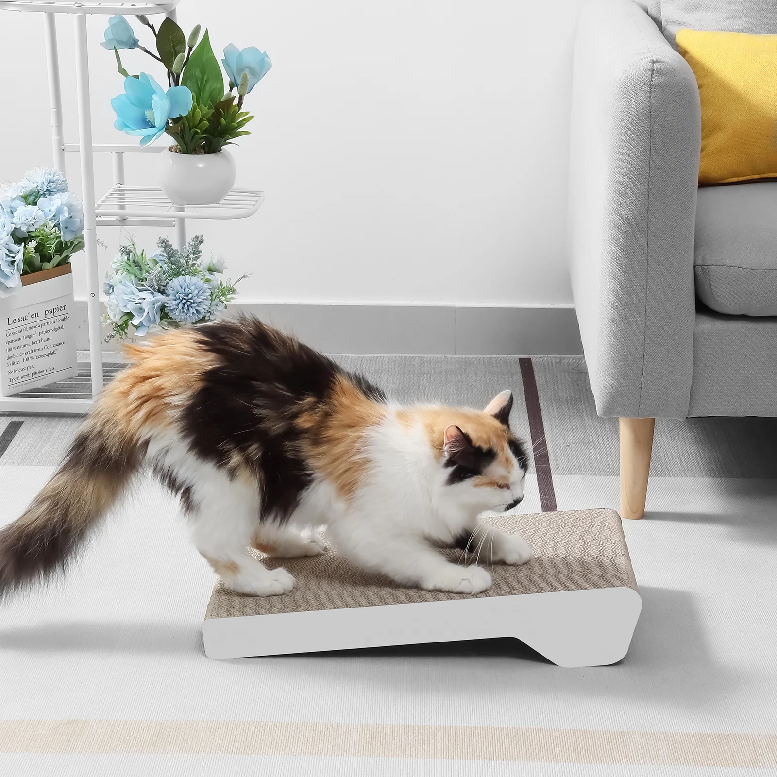 bell ball cat scratcher interactive corrugated cardboard cat scratcher view 04 01