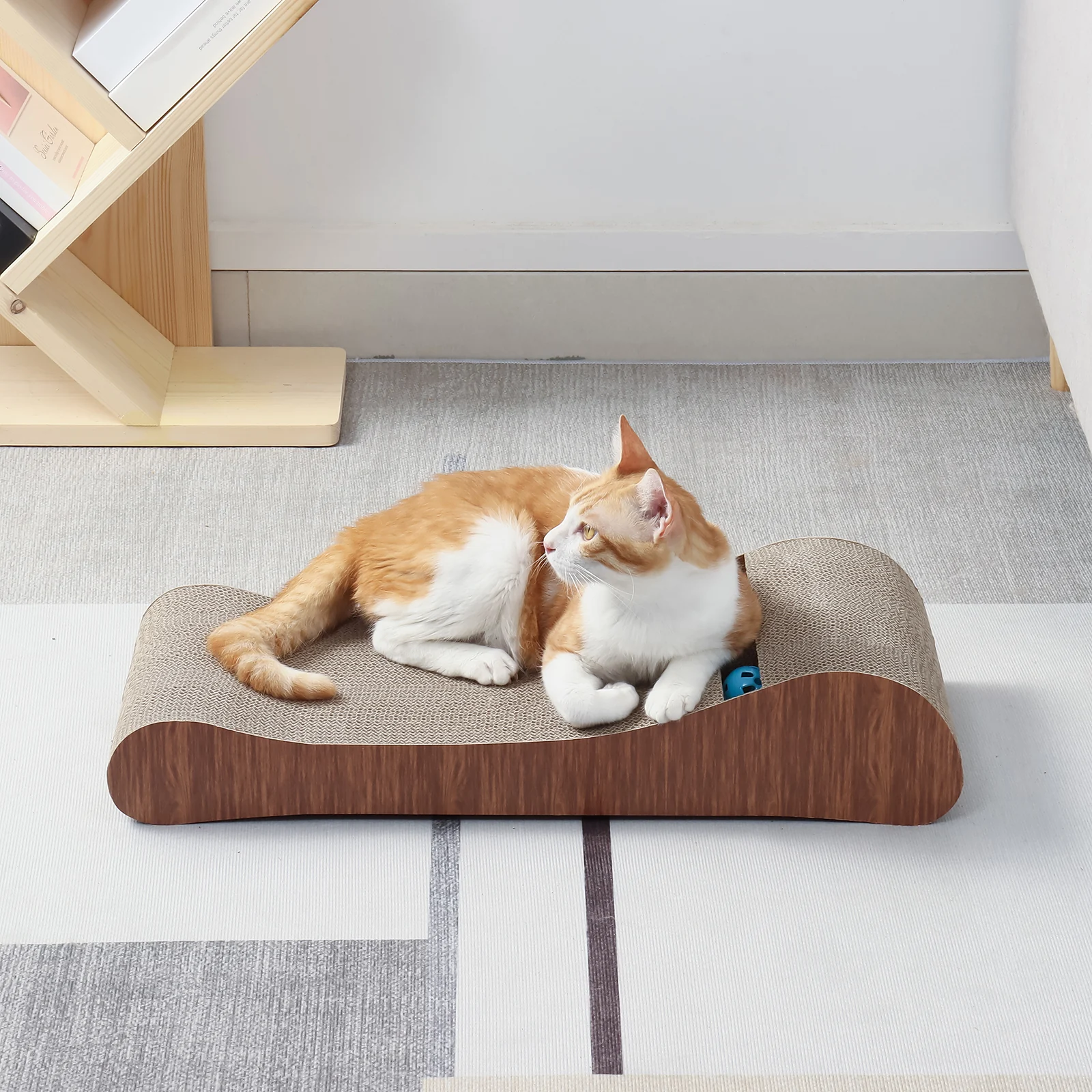 bone interactive scratcher interactive corrugated cardboard cat scratcher view 01 01