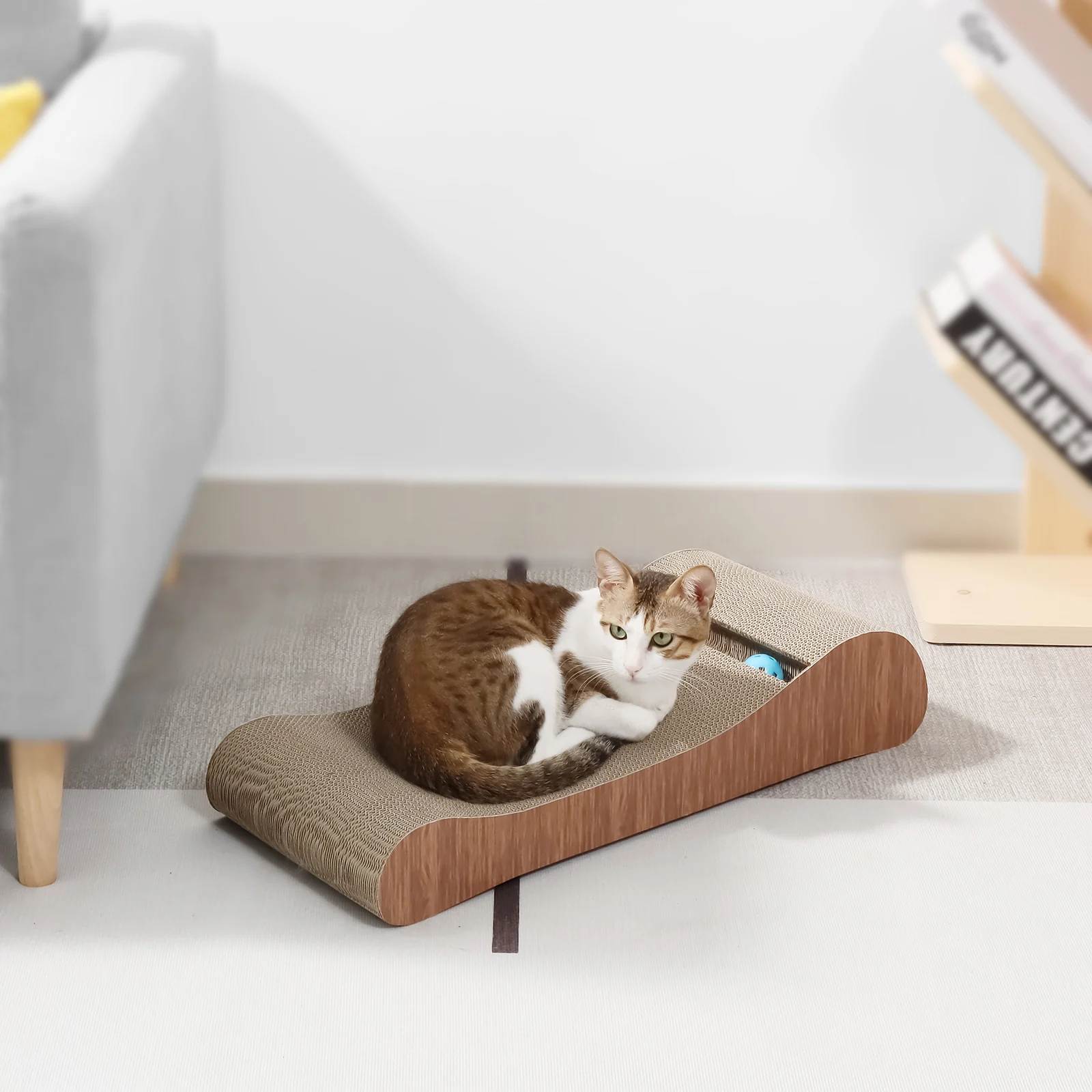 bone interactive scratcher interactive corrugated cardboard cat scratcher view 04 01