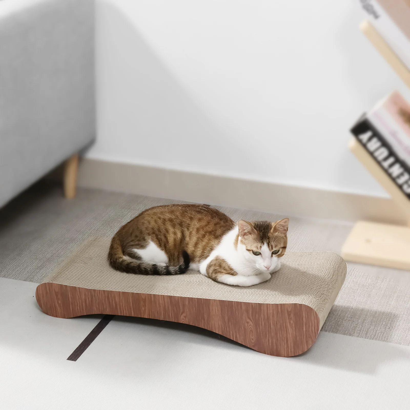 bone interactive scratcher interactive corrugated cardboard cat scratcher view 05 01